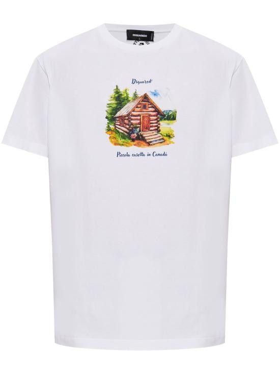 Dsquared2 DSQUARED2 Men T-Shirts S74GD1397D20020 100 WHITE Size US M / EU 48-50 / 2 - 1 Thumbnail