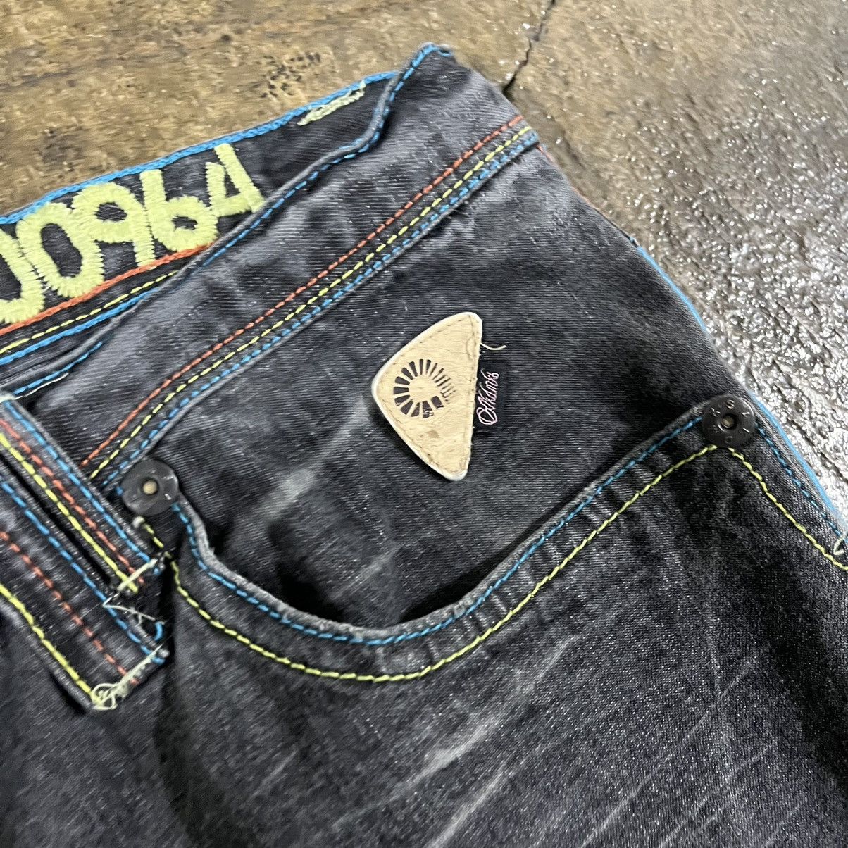 Ed Hardy × JNCO × Vintage Crazy Y2K Akademiks Jeans Baggy Embroidered Skater Wide Leg Size US 38 / EU 54 - 10 Thumbnail