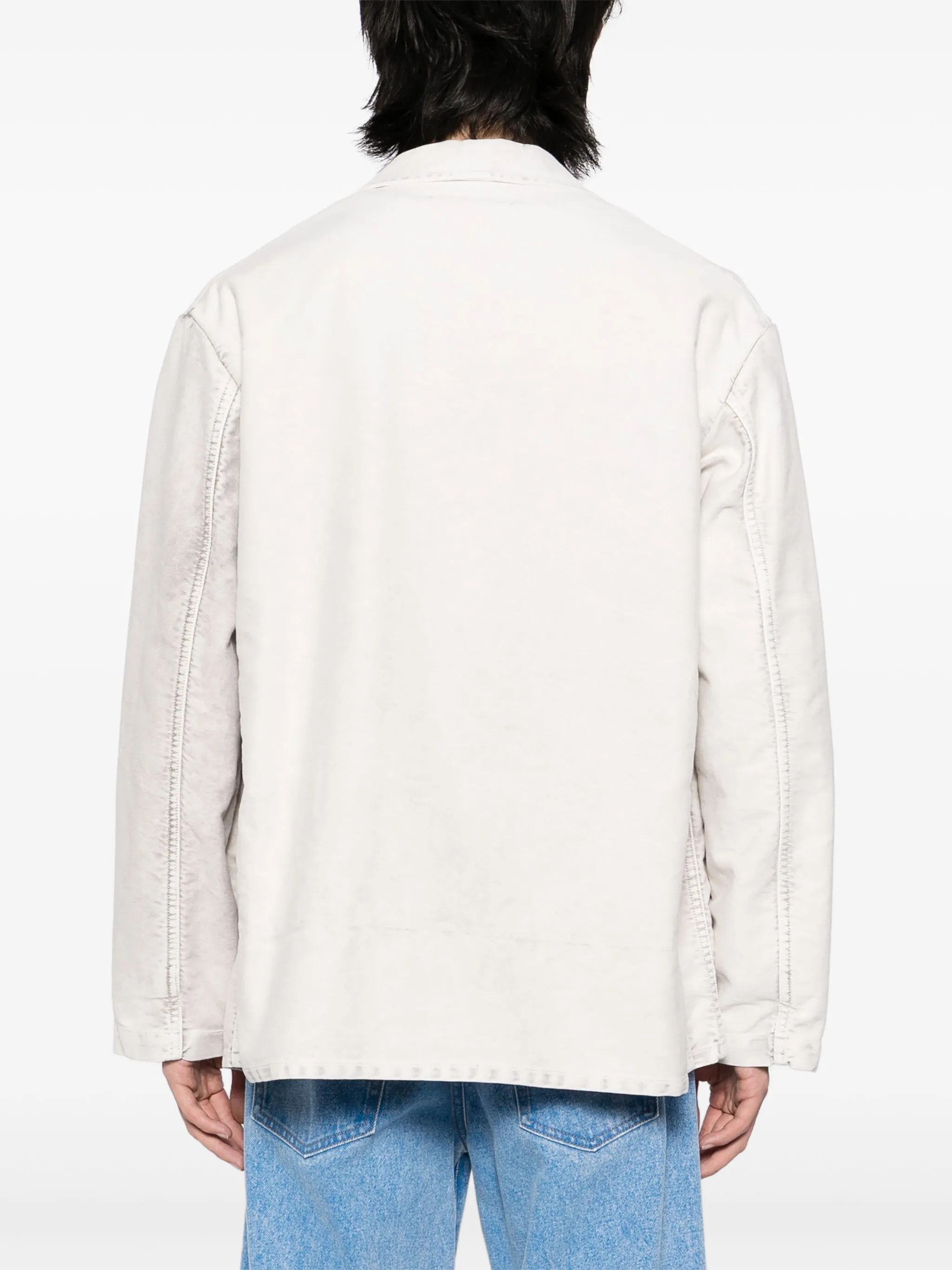 Maison Margiela o1w1db10226 Cotton Shirt Jacket in White Size US L / EU 52-54 / 3 - 4 Thumbnail