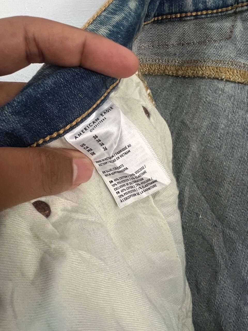 American Eagle Outfitters American Eagle Fade Rusty Distressed Denim Crop Size US 36 / EU 52 - 16 Thumbnail