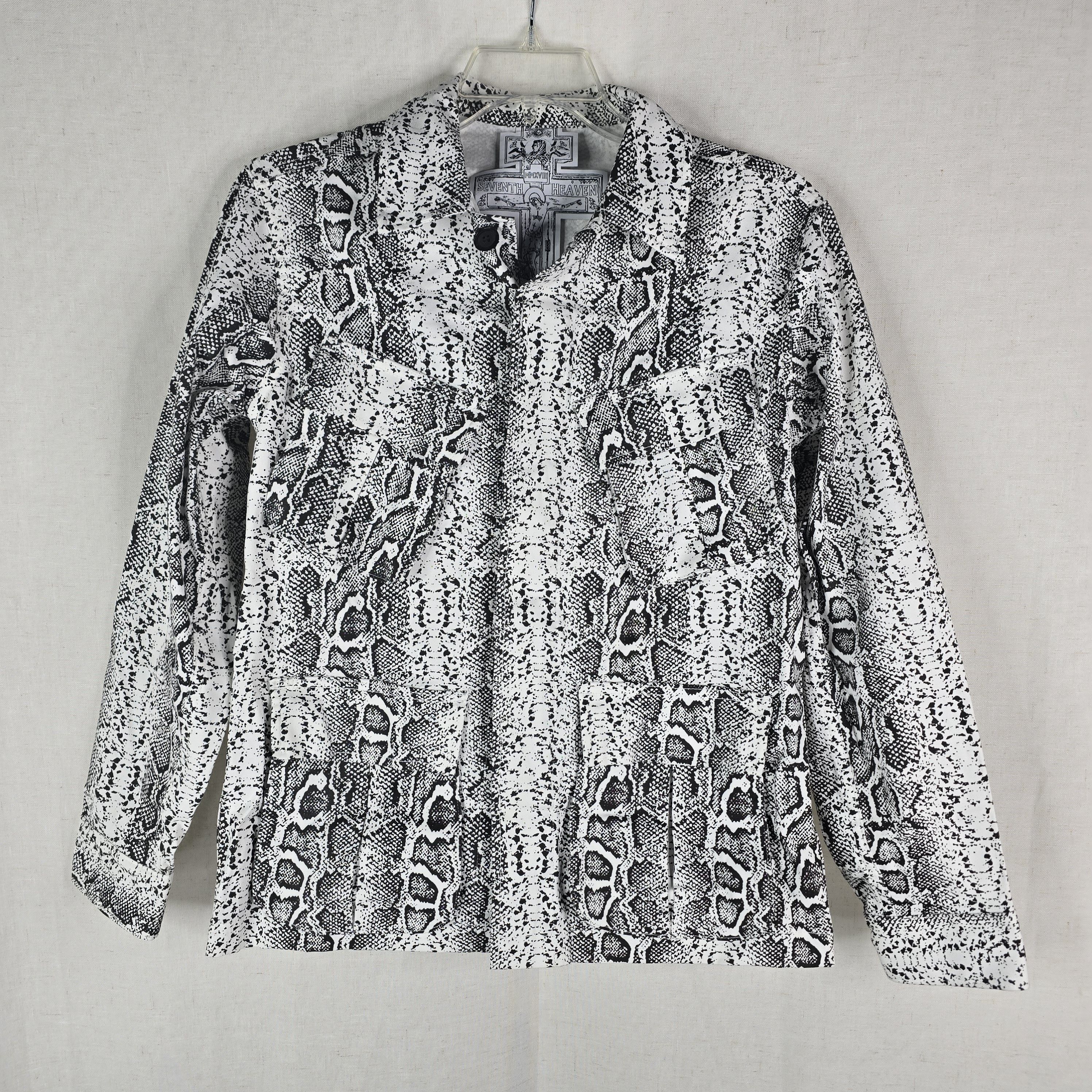 Seventh Heaven Seventh Heaven Mens Small Snake Print Cotton 3D Cross Jacket Size US S / EU 44-46 / 1 - 1 Thumbnail
