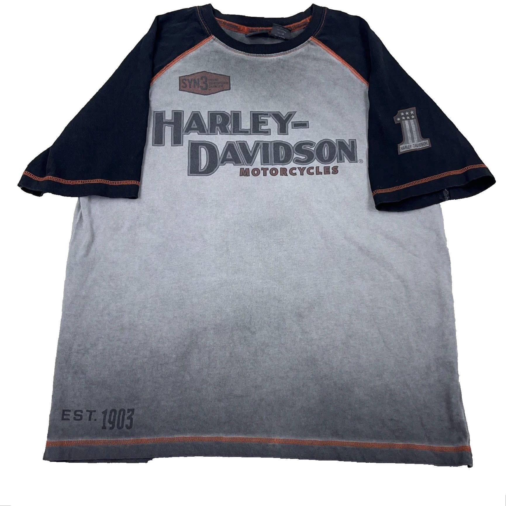 Harley Davidson Harley-Davidson Shirt Men L Black Raglan Short Sleeve Logo 80s Retro Motorcycle North USA Classic Hipster Vintage Not Applicable Size US L / EU 52-54 / 3 - 2 Thumbnail