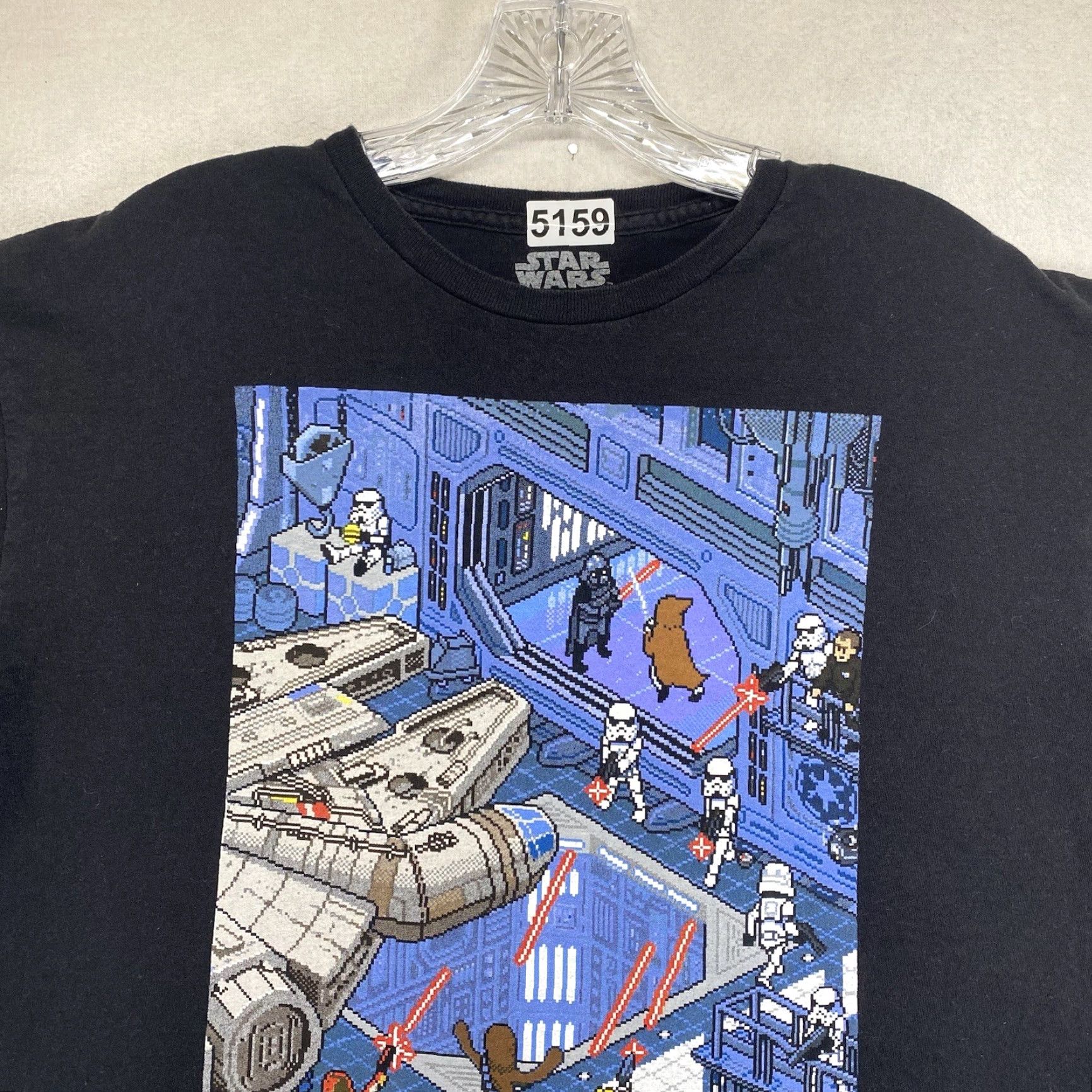 Vintage Star Wars T-Shirt Men Large Darth Vader Graphic 90s Black Cotton Crew Neck Short Sleeve Size US L / EU 52-54 / 3 - 4 Thumbnail