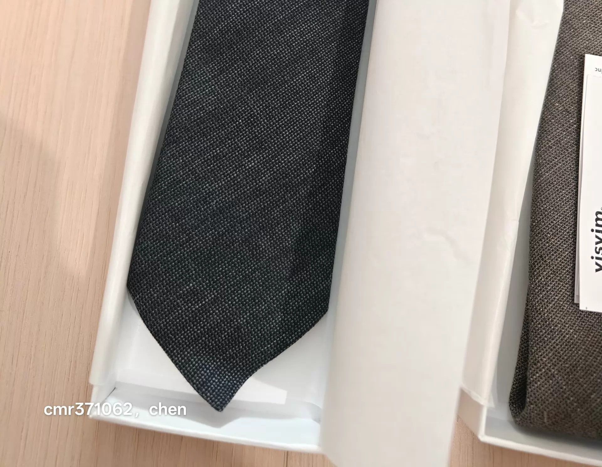 Visvim visvim 25AW Black Grey Wool Linen Blend Necktie Size ONE SIZE - 4 Thumbnail