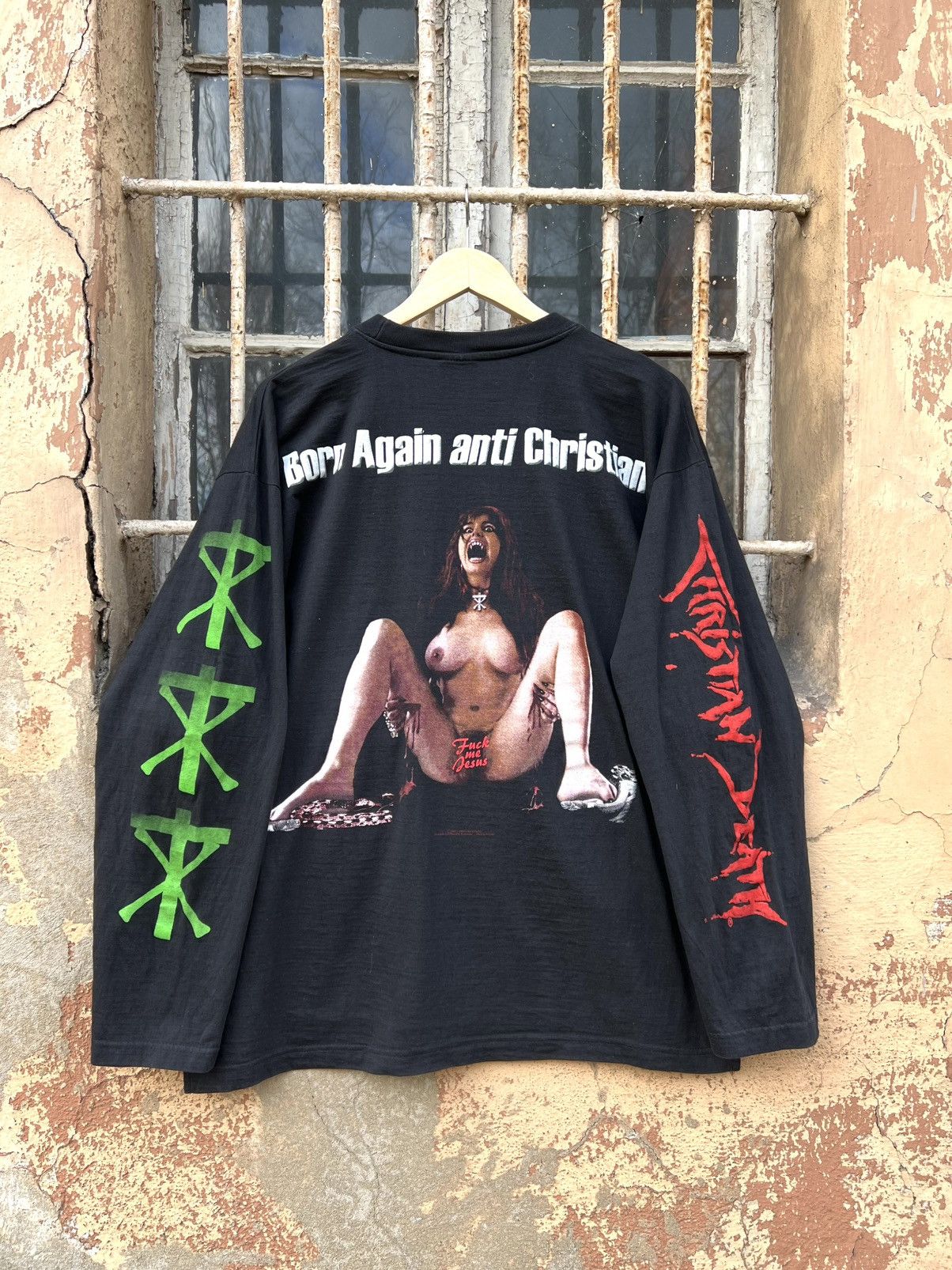 Band Tees 2000 VTG Christian Death Sex Drugs Metal L/S Shirt Rare Rock Size US XL / EU 56 / 4 - 1 Thumbnail
