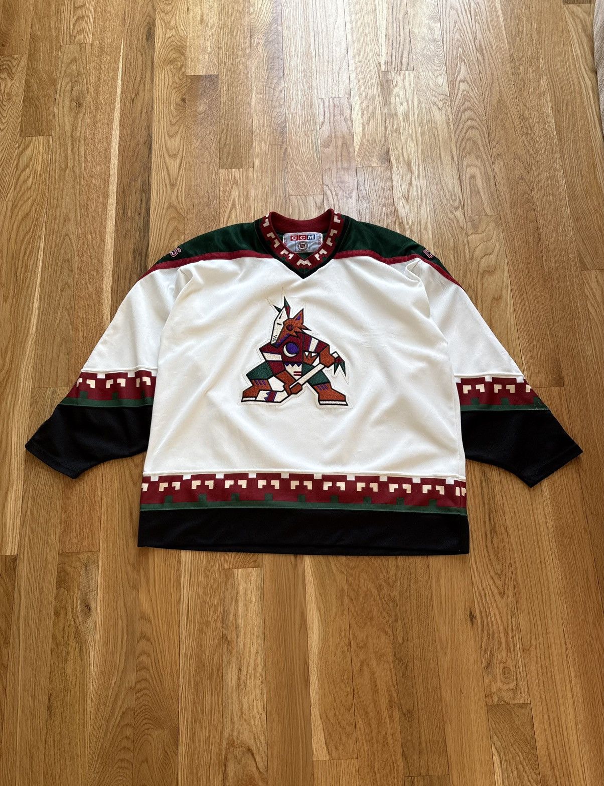 Ccm Phoenix Coyotes CCM VTG 90s Hockey Jersey Made In Canada XL Size US XL / EU 56 / 4 - 1 Thumbnail