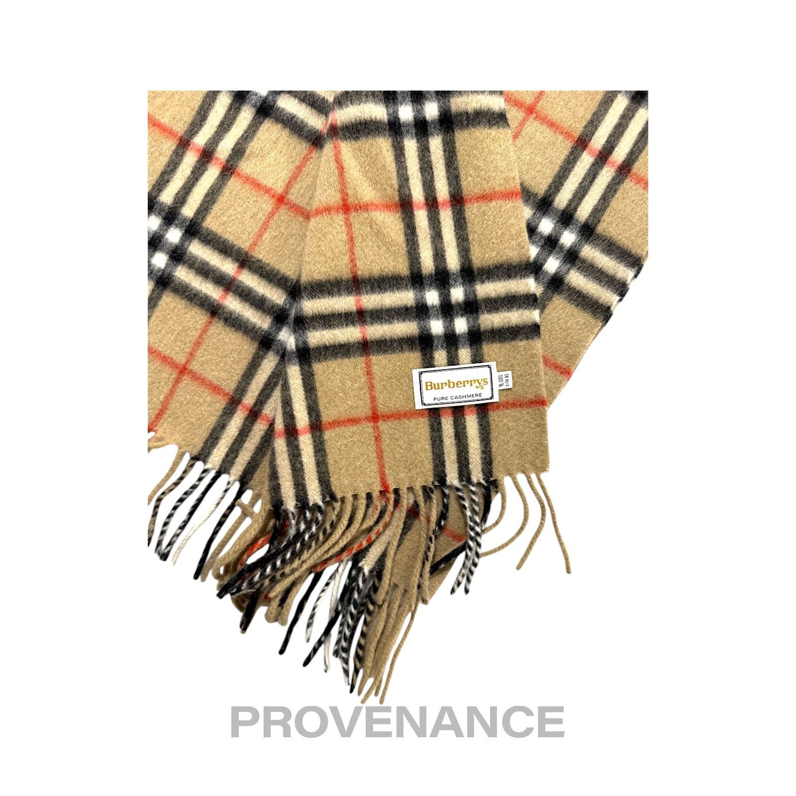 Burberry 🔴 Vintage Burberrys Scarf Nova Check 100% PURE CASHMERE Size ONE SIZE - 5 Thumbnail