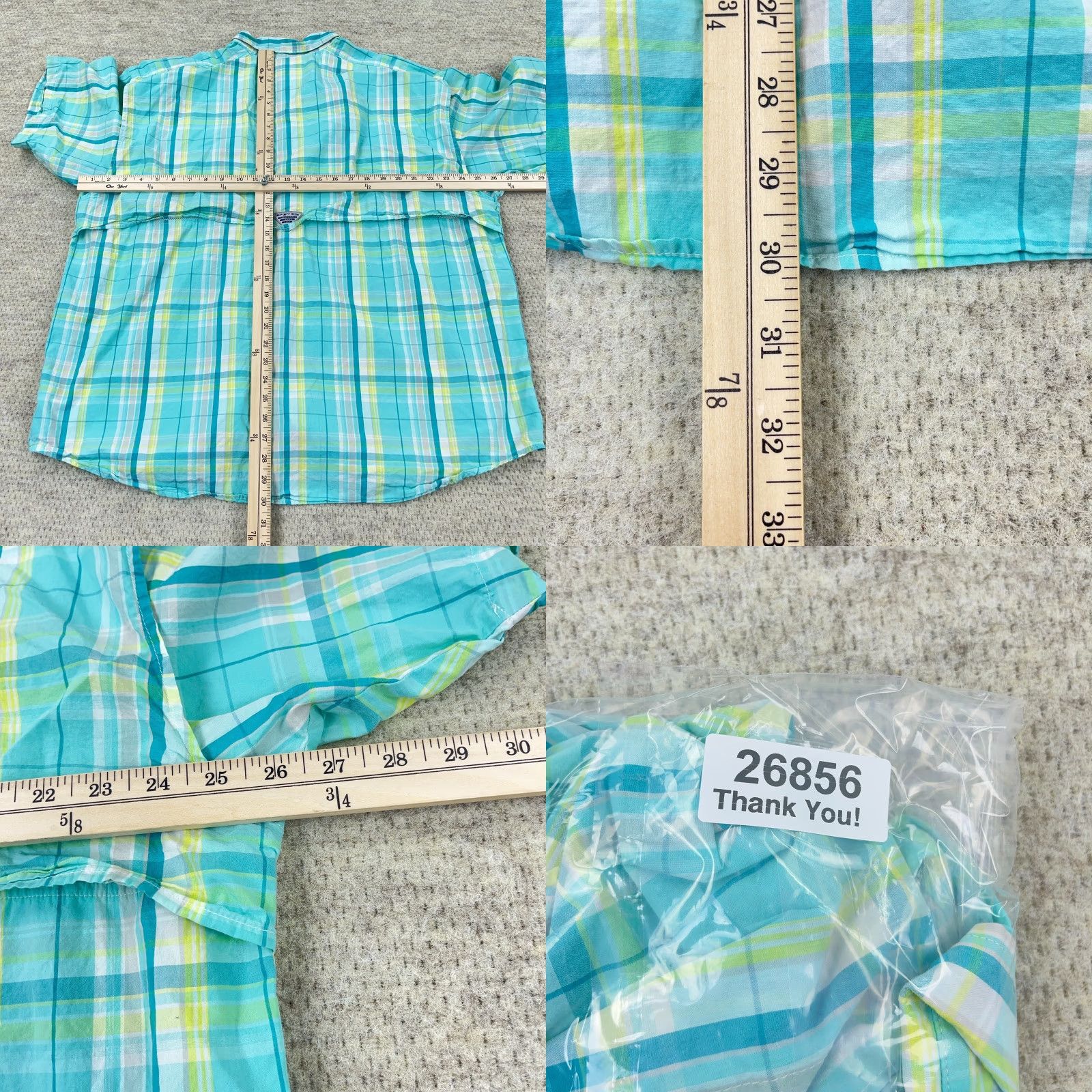 Vintage Columbia Shirt Men 1X Blue Teal Button Up Camp Classic Outdoor Fish PFG Omni-Shade Striped Size US XL / EU 56 / 4 - 8 Thumbnail
