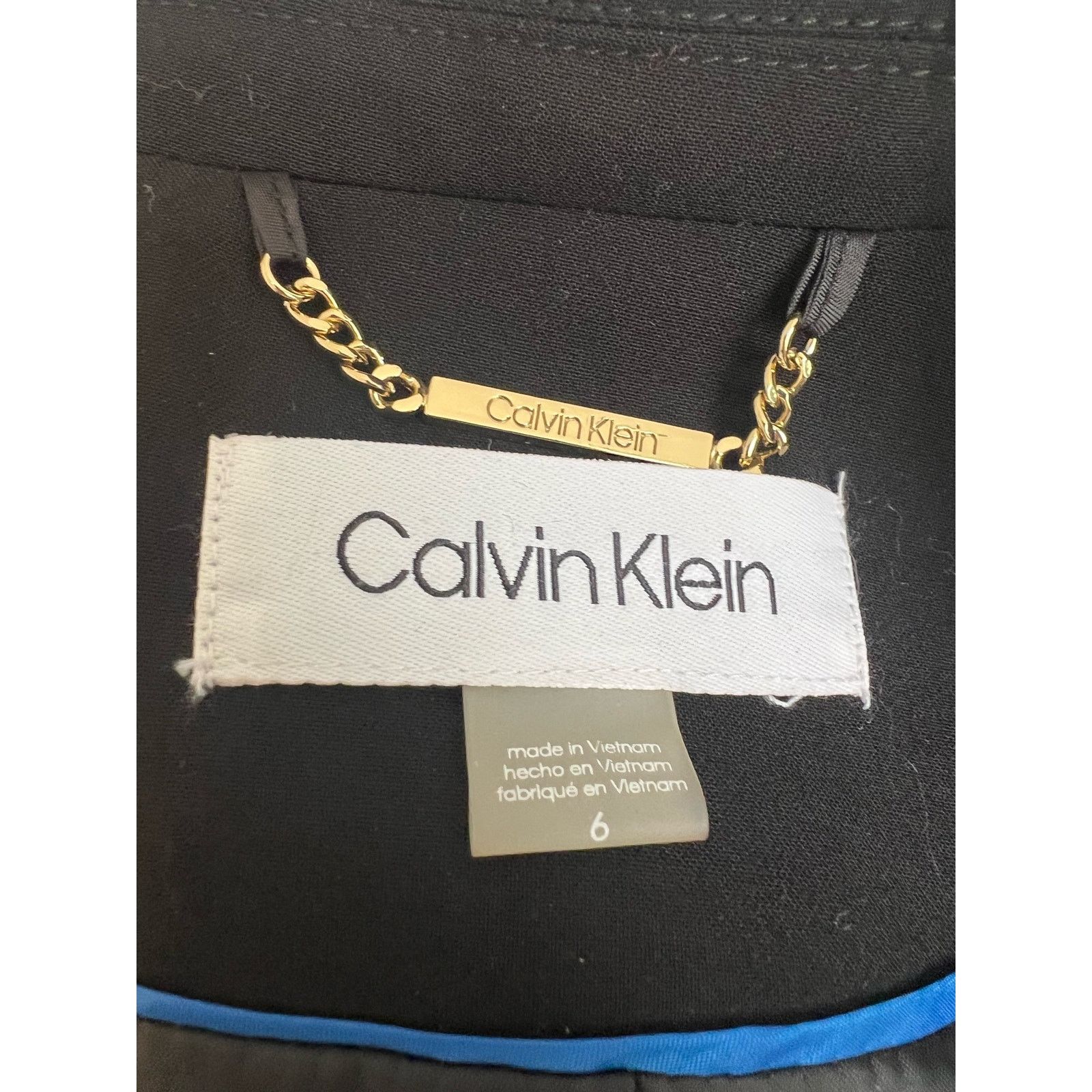 Calvin Klein Calvin Klein Single Button Classic Black Blazer Size 6 Size M / US 6-8 / IT 42-44 - 6 Thumbnail
