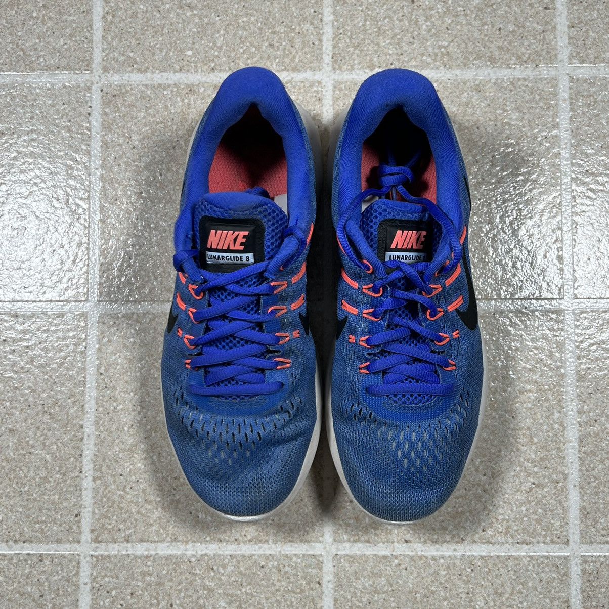 Nike Nike Womens Lunarglide 8 Blue Running Shoes Sneakers Size US 6 / EU 39 - 2 Thumbnail