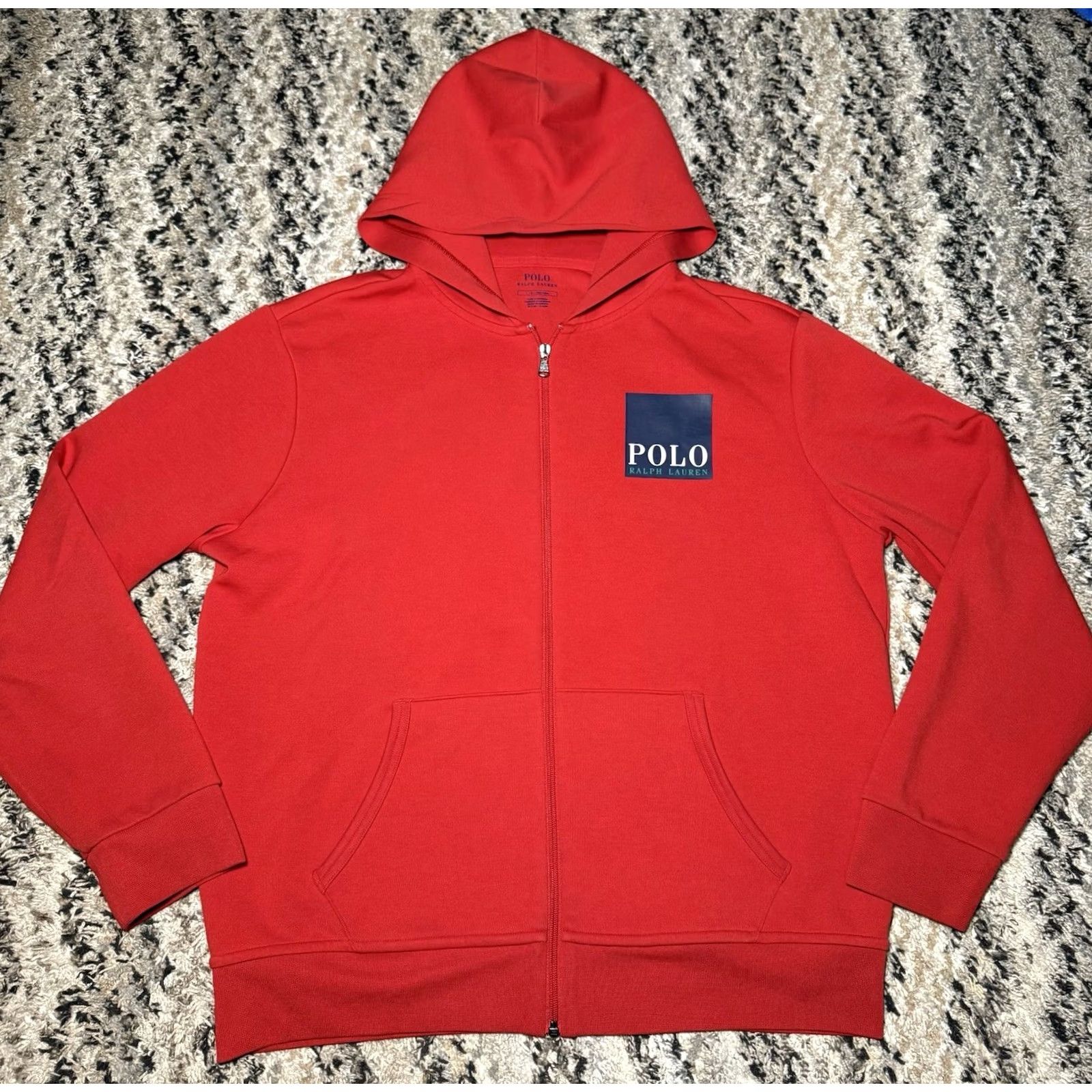 Polo Ralph Lauren Polo Ralph Lauren Hoodie Red Large Men’s Double Knit Tech Box Logo Full-Zip Hoodie L Red Mens Size US L / EU 52-54 / 3 - 3 Thumbnail
