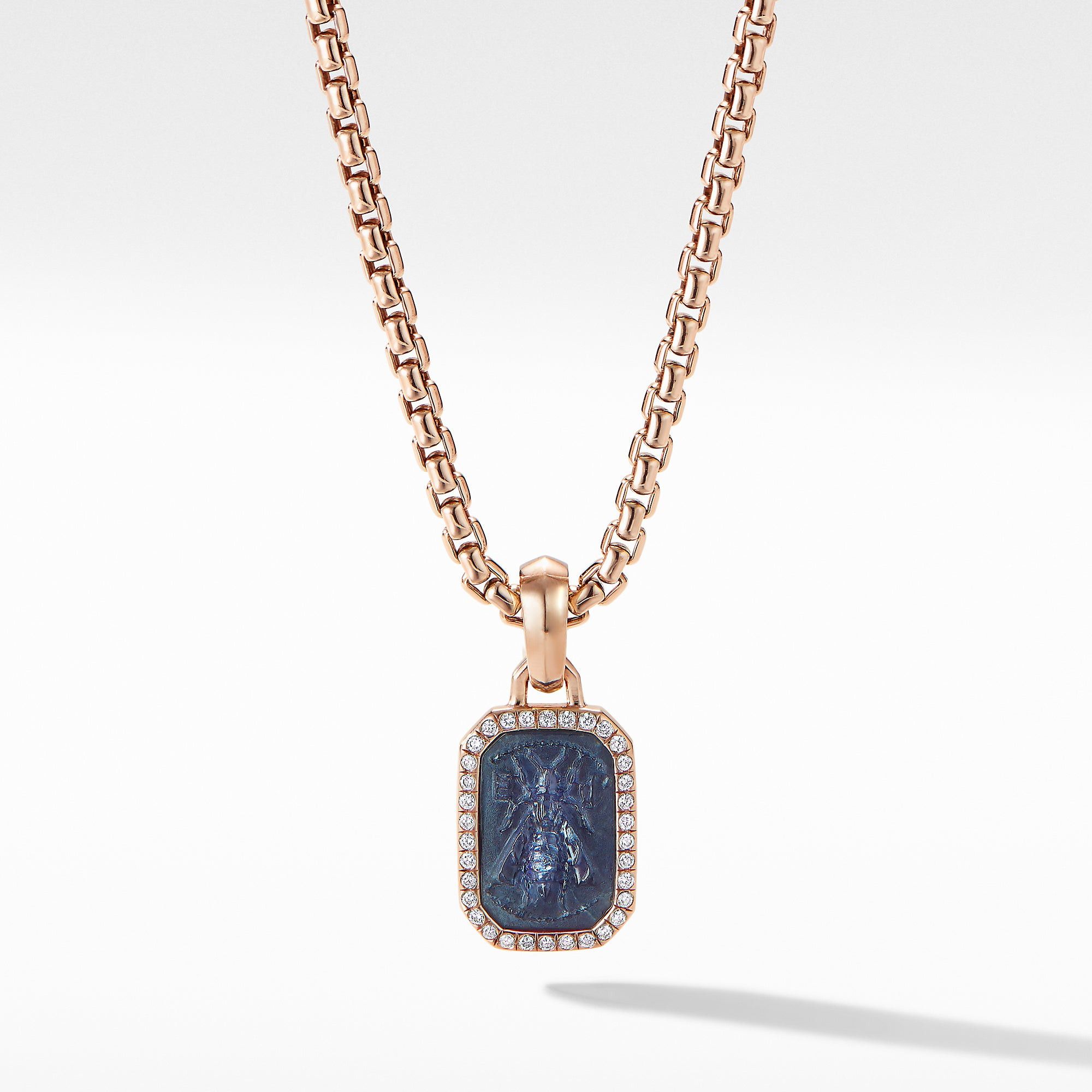 David Yurman o1w1db10325 Bee Amulet Rose Gold with Iolite and Diamonds Size ONE SIZE - 2 Thumbnail