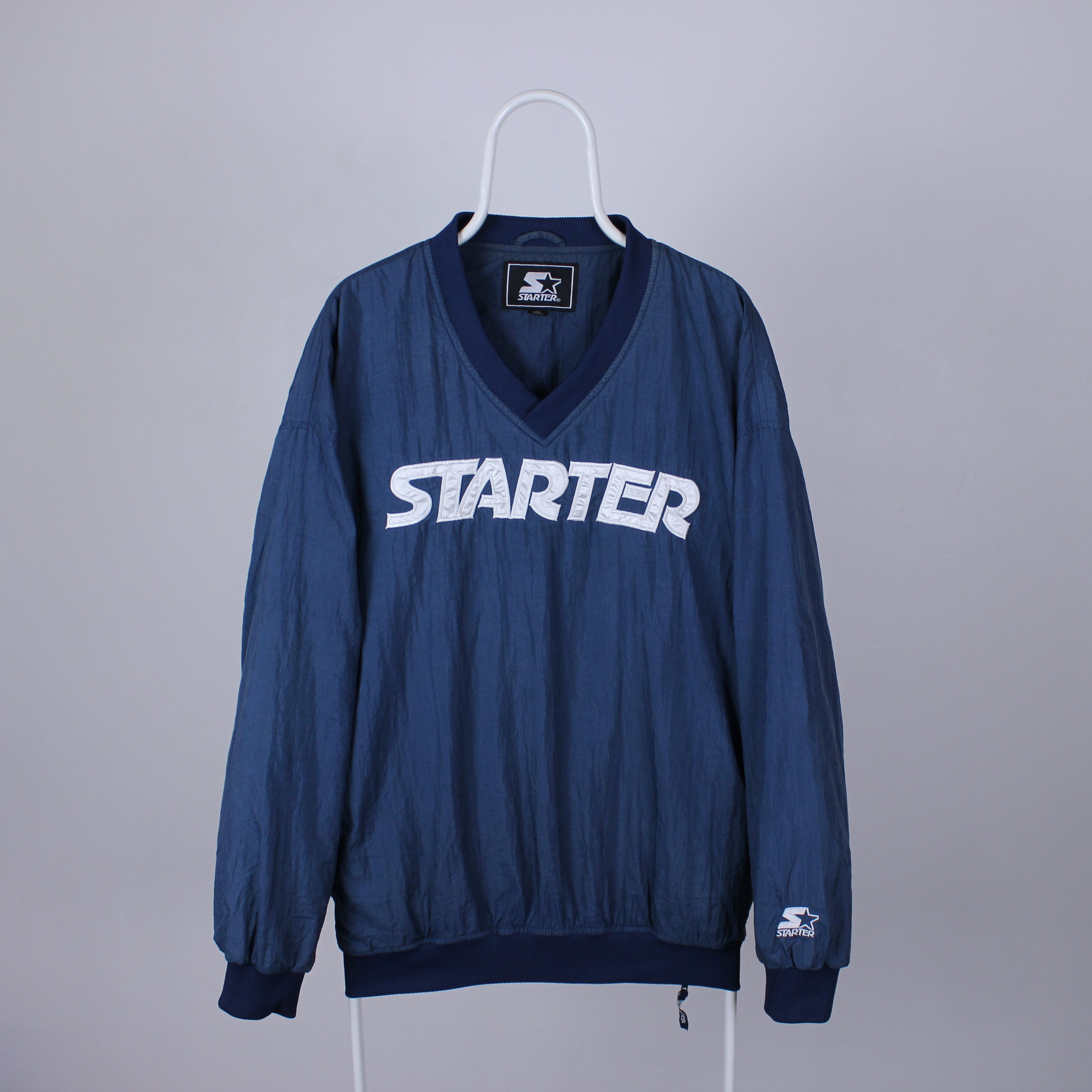 Starter Starter centr logo sweatshirt nylon L XL blue nylon Size US XL / EU 56 / 4 - 2 Thumbnail