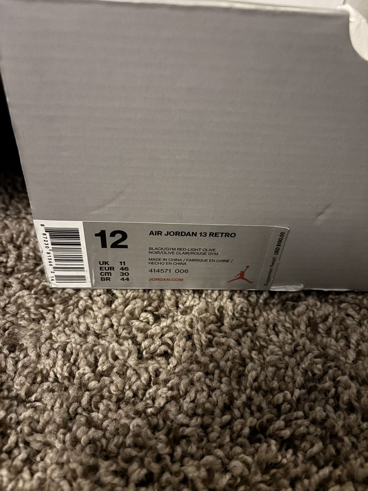 Jordan Brand × Nike Retro Jordan 13 olive Size US 12 / EU 45 - 7 Thumbnail