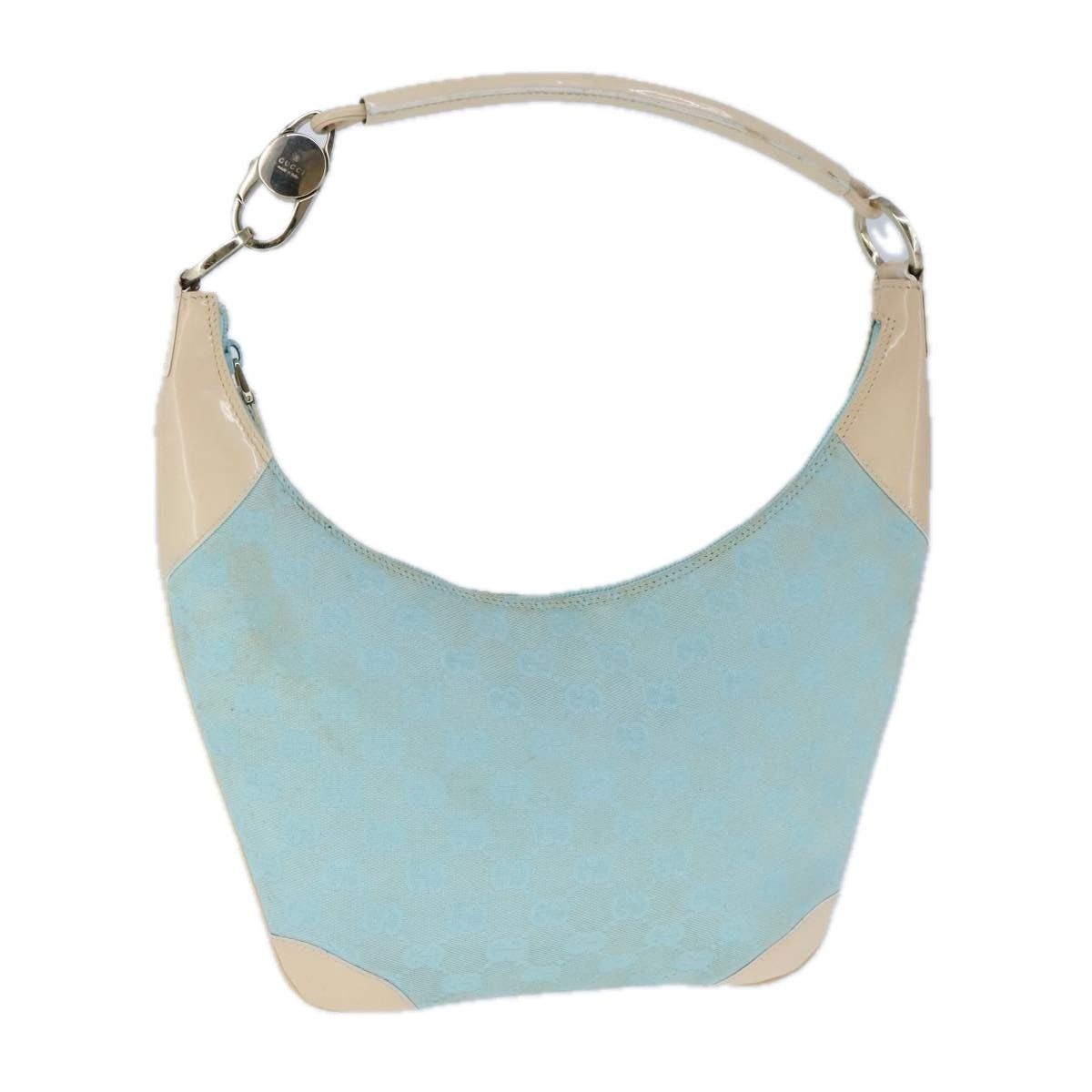 Gucci GG Canvas Shoulder Bag Light Blue White, Women's