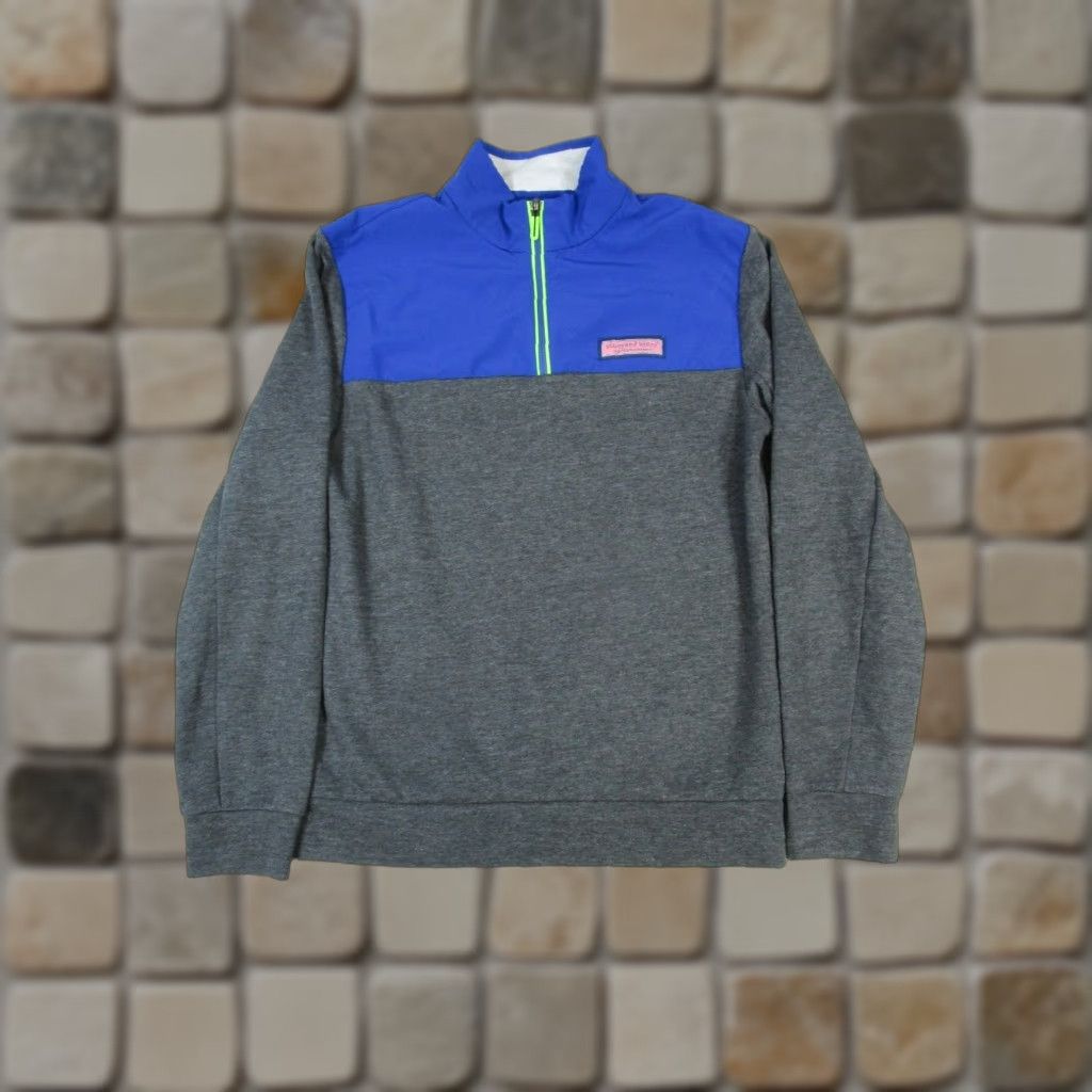 Vineyard Vines Vineyard Vines Jacket Mens XS Gray Quarter Zip Windbreaker Category: Jacket Size US XS / EU 42 / 0 - 1 Thumbnail