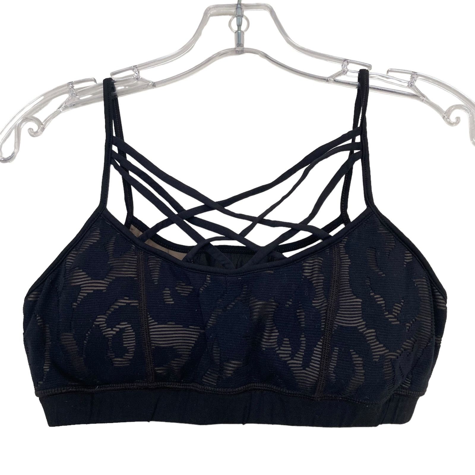 Other Vimmia Black Mesh Overlay Sports Bra Sz M Size ONE SIZE - 4 Thumbnail