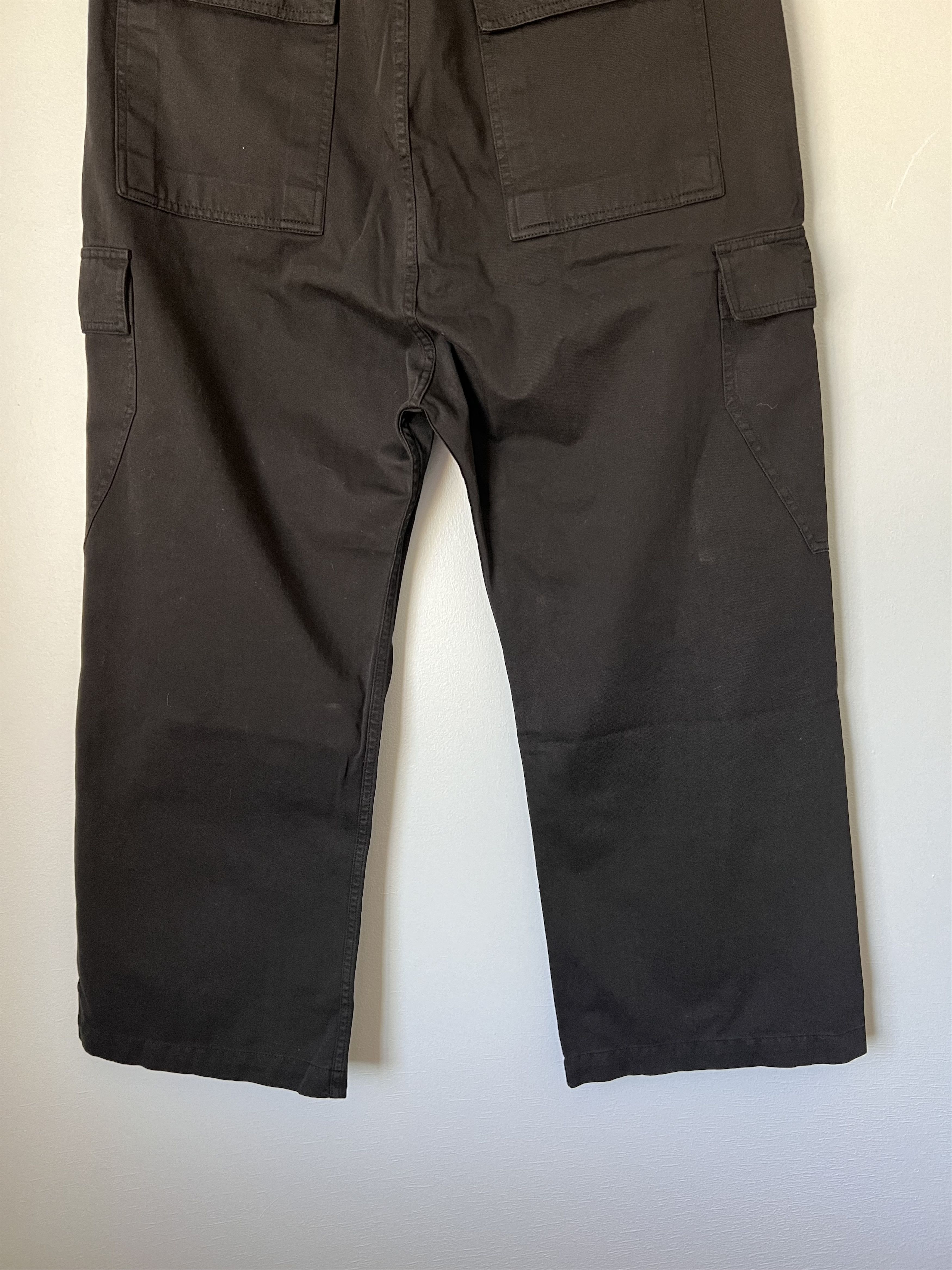 Rick Owens Drkshdw Rick Owens DRKSHDW Straight Leg Cargo Pants in Black Size US 34 / EU 50 - 6 Thumbnail