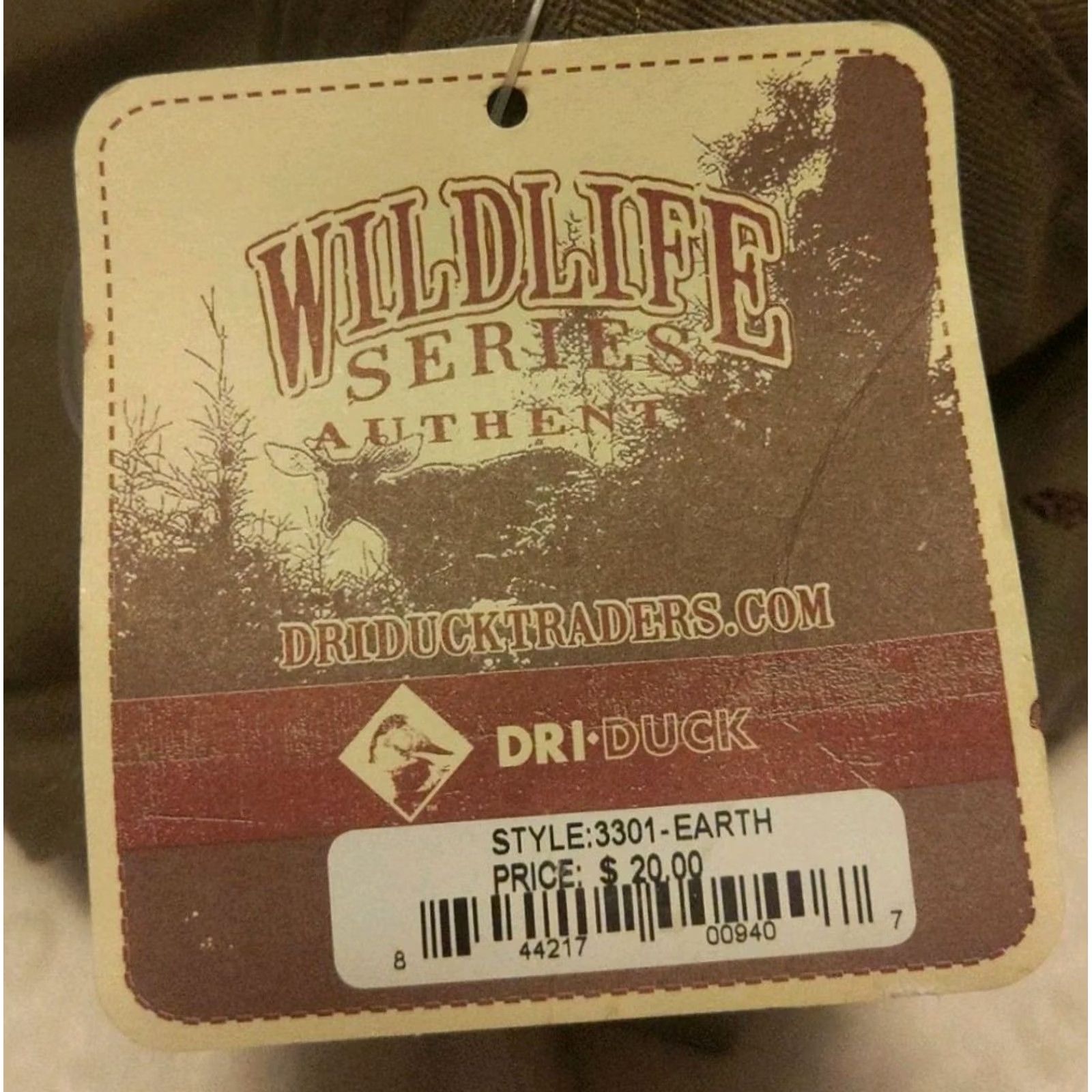 Vintage Dri Duck Wildlife Series Hat Adult Adjustable Strapback Cap Brown Tan Deer Hunting Canvas 80s Vintage USA Mens Womens Unisex Accessories Cap Size ONE SIZE - 6 Thumbnail
