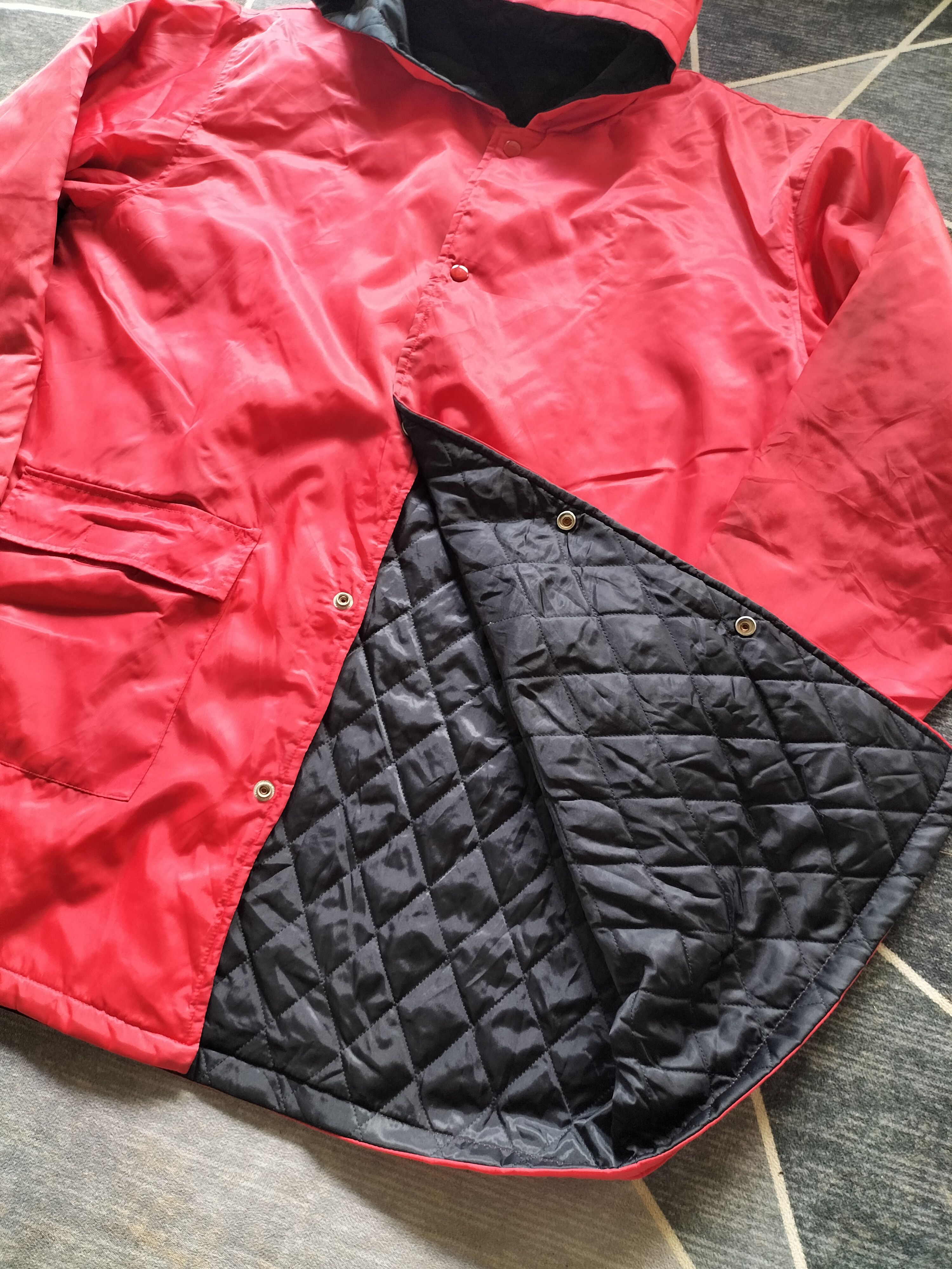 Vintage Vintage 90s Toyota European Reversible Rain coat Puff Hoodie Size US XL / EU 56 / 4 - 4 Thumbnail