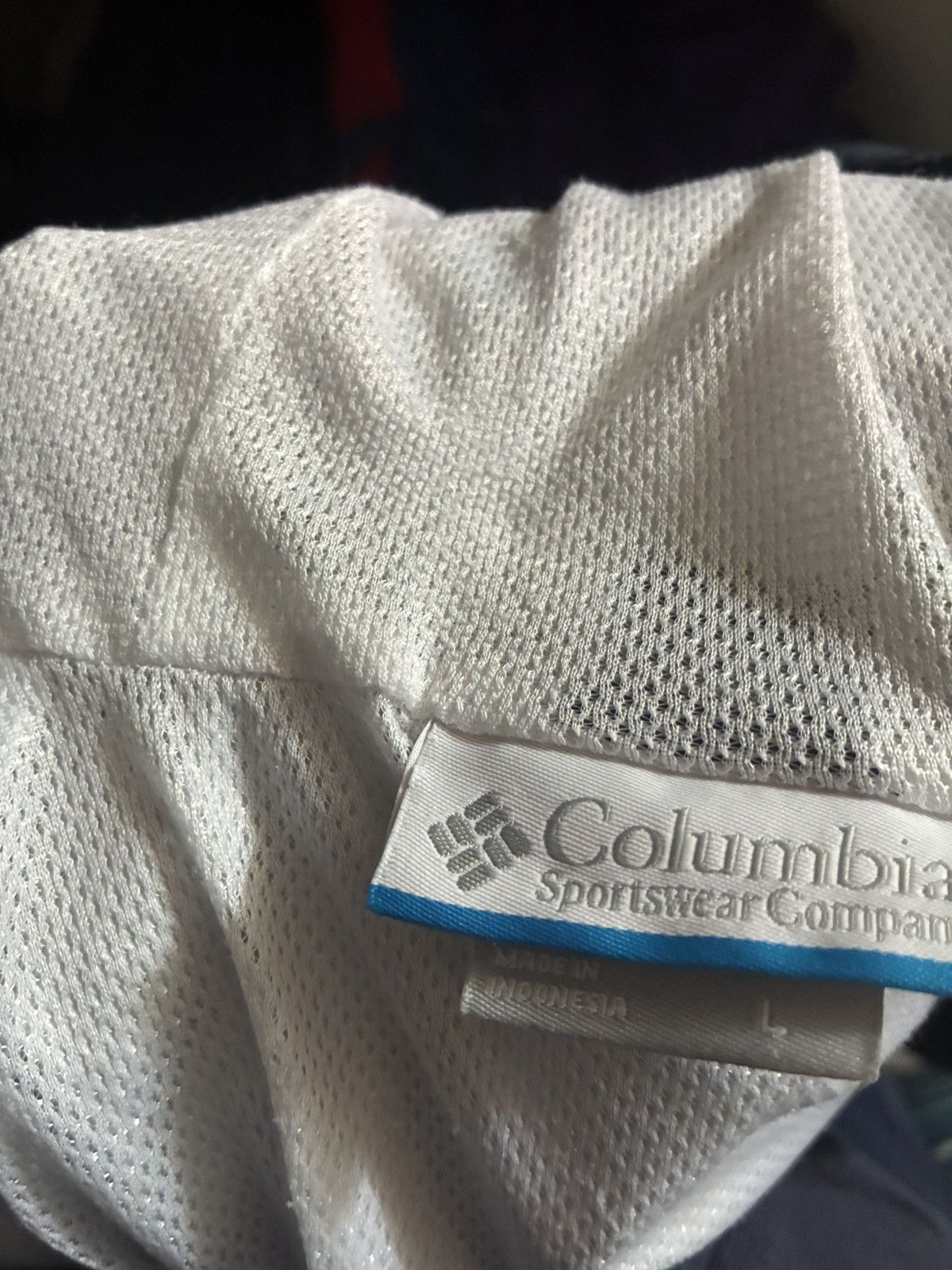 Columbia Columbia Navy & White Omni-Tech Rain Jacket Size L / US 10 / IT 46 - 3 Thumbnail
