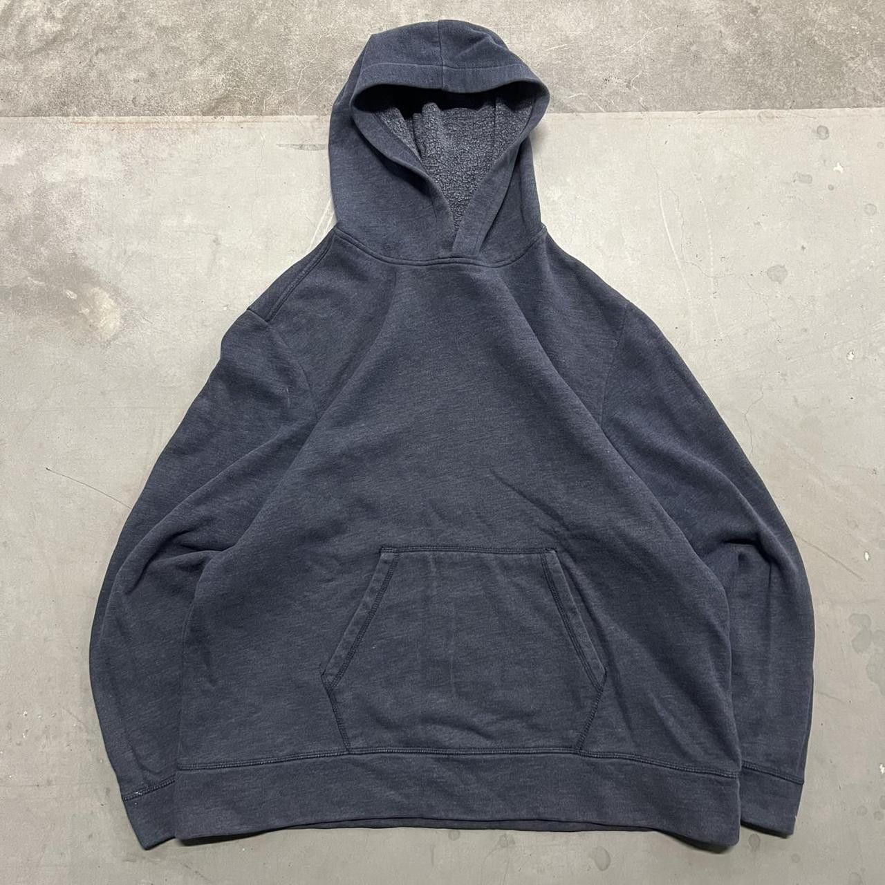 Vintage Vintage Y2K/2000s Blank Navy Blue Pullover Hoodie! Size US XL / EU 56 / 4 - 1 Thumbnail