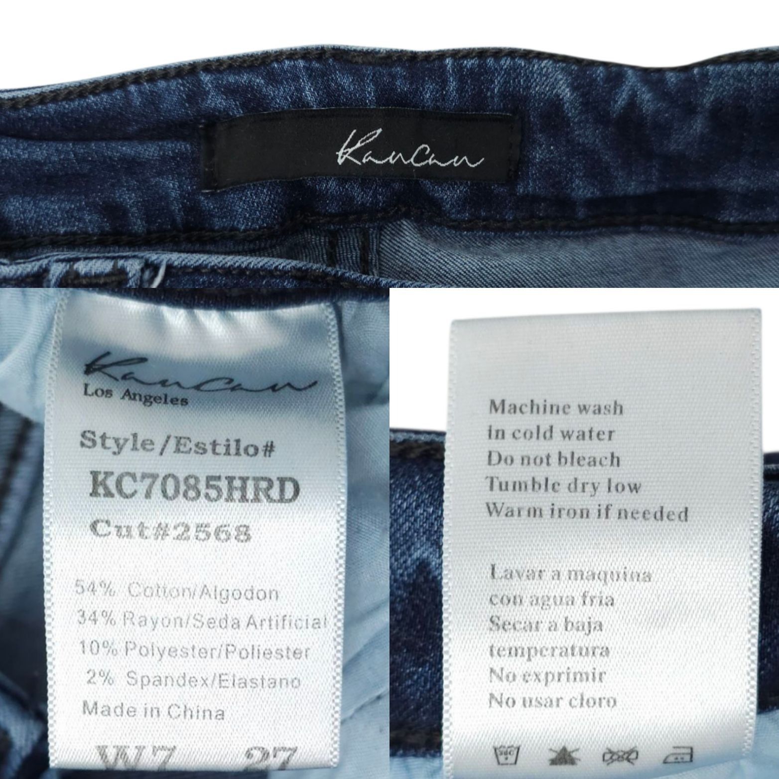 Kancan USA KanCan Mid Rise Skinny Jeans Womens Size 7/27 Stretch Dark W Size 27" / US 4 / IT 40 - 8 Thumbnail