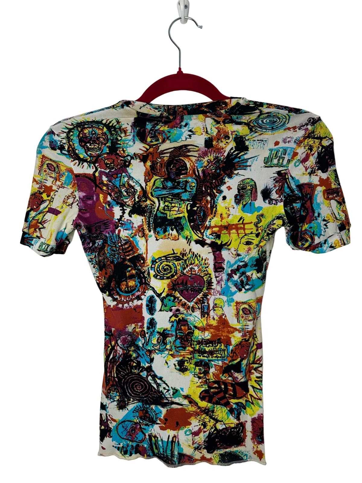 Jean Paul Gaultier Jean Paul Gaultier Jeans Basquiat White Printed Top Size S / US 4 / IT 40 - 4 Thumbnail