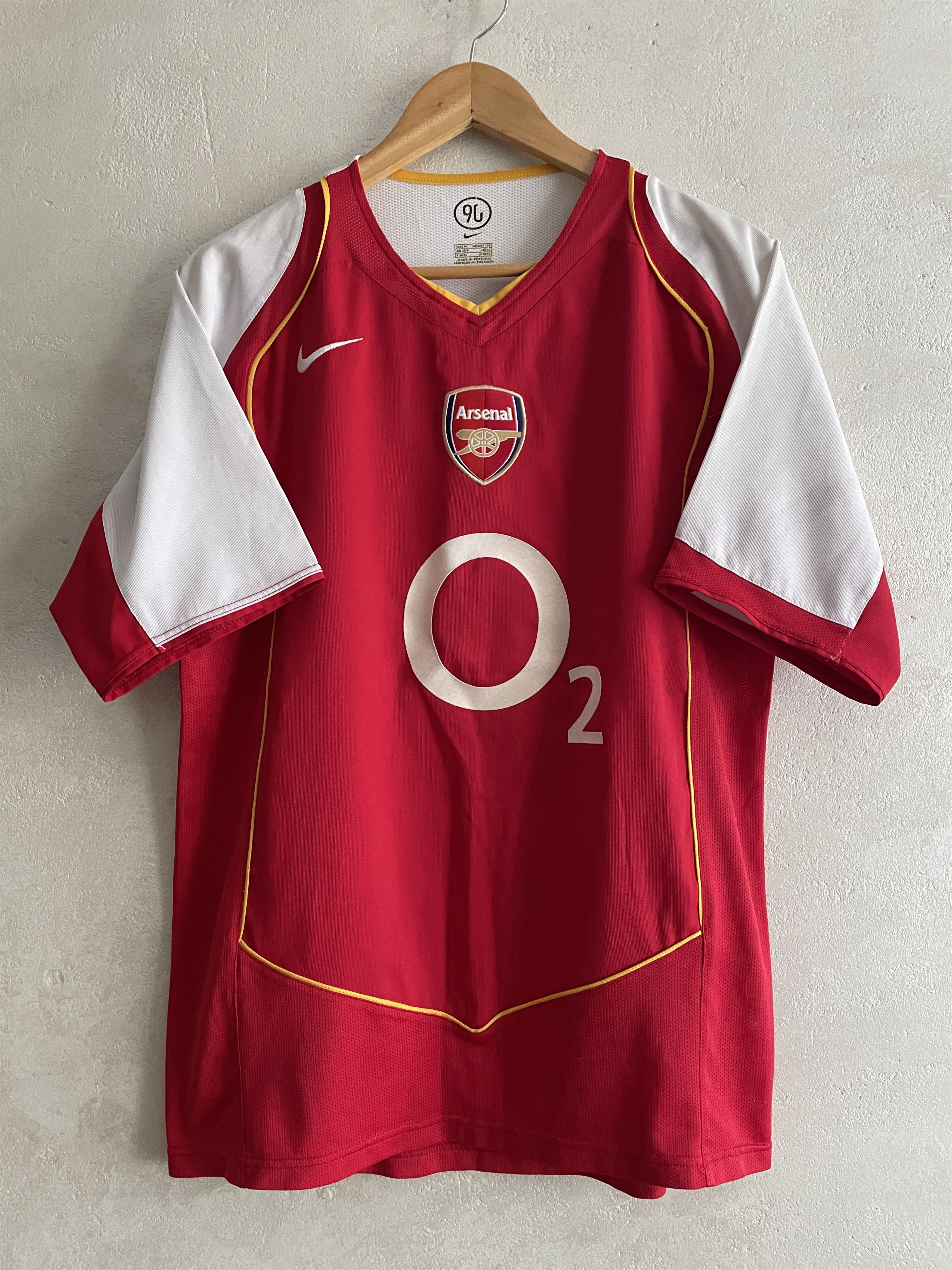 Nike Arsenal London Vintage Home Shirt 2004 2005 Kit Jersey Size US M / EU 48-50 / 2 - 1 Thumbnail
