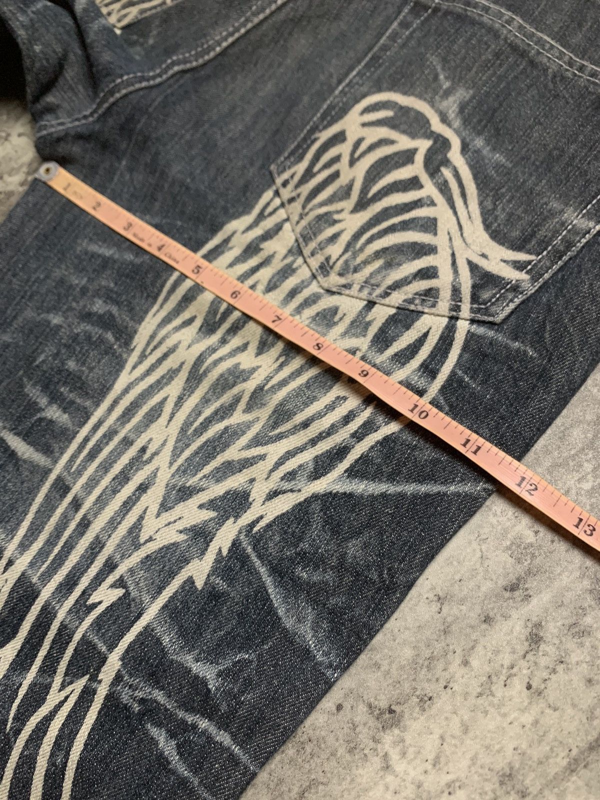Tornado Mart Nylaus Japanese Clawmark Acid Wash Jorts Size US 31 - 11 Thumbnail