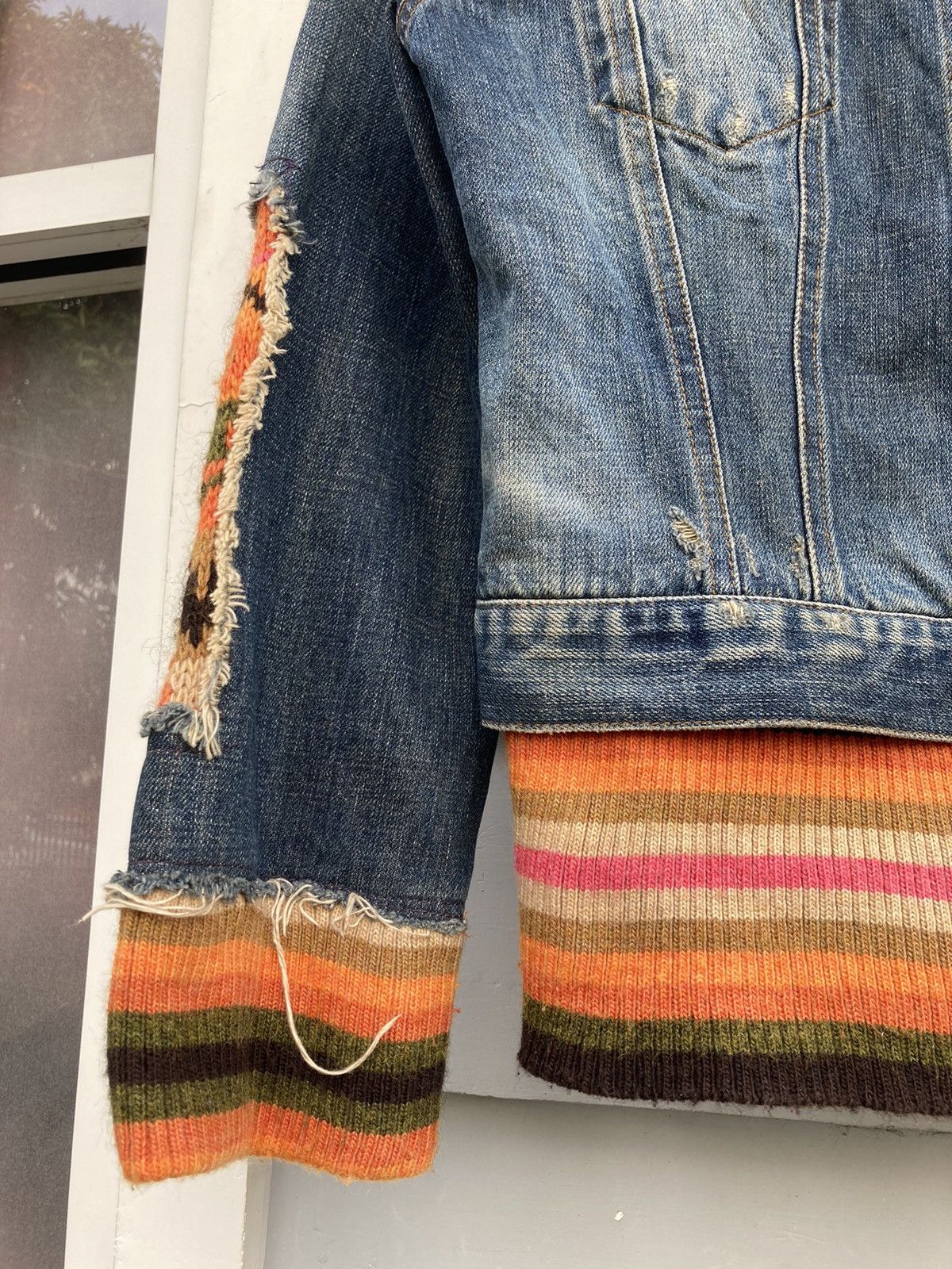 Miss Sixty Miss Sixty 2000’s Italy Denim Distressed Faded Knit Details Size M / US 6-8 / IT 42-44 - 7 Thumbnail