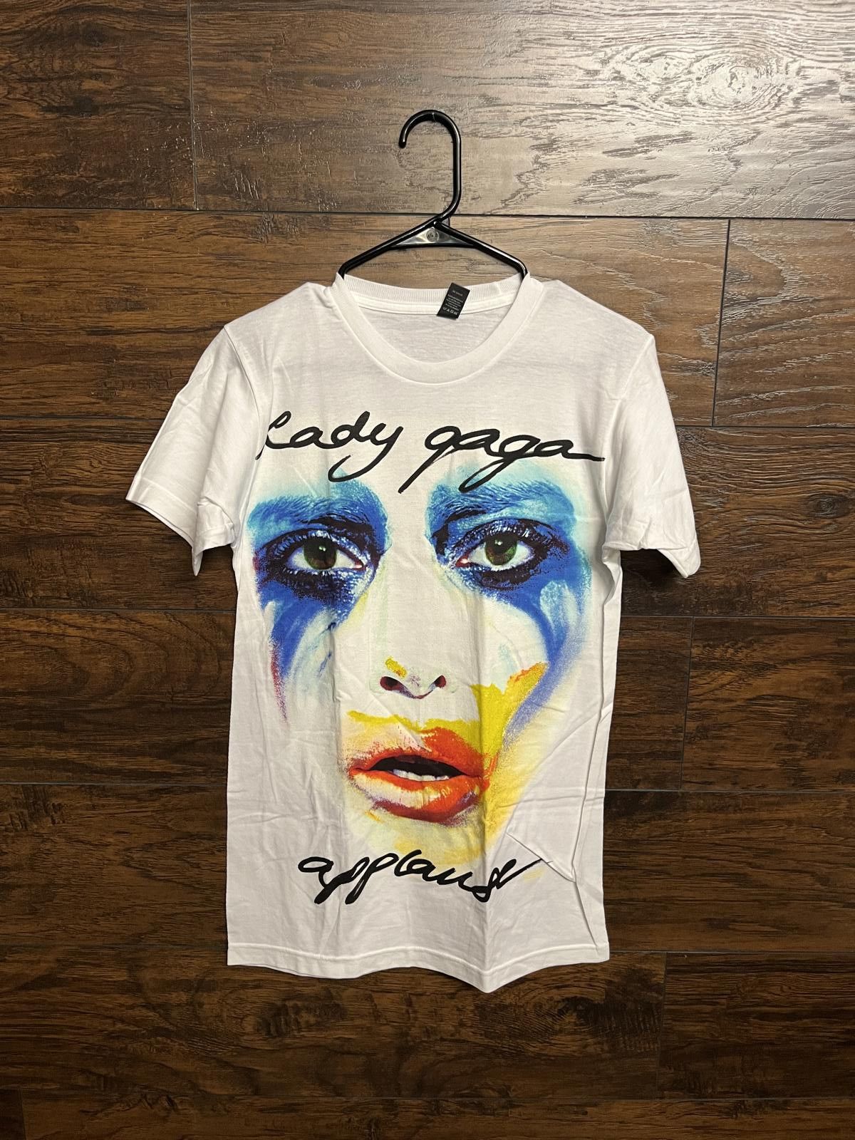 Designer Lady Gaga Applause T-shirt - Gaga Clown Painted Face Shirt S Size US S / EU 44-46 / 1 - 1 Thumbnail