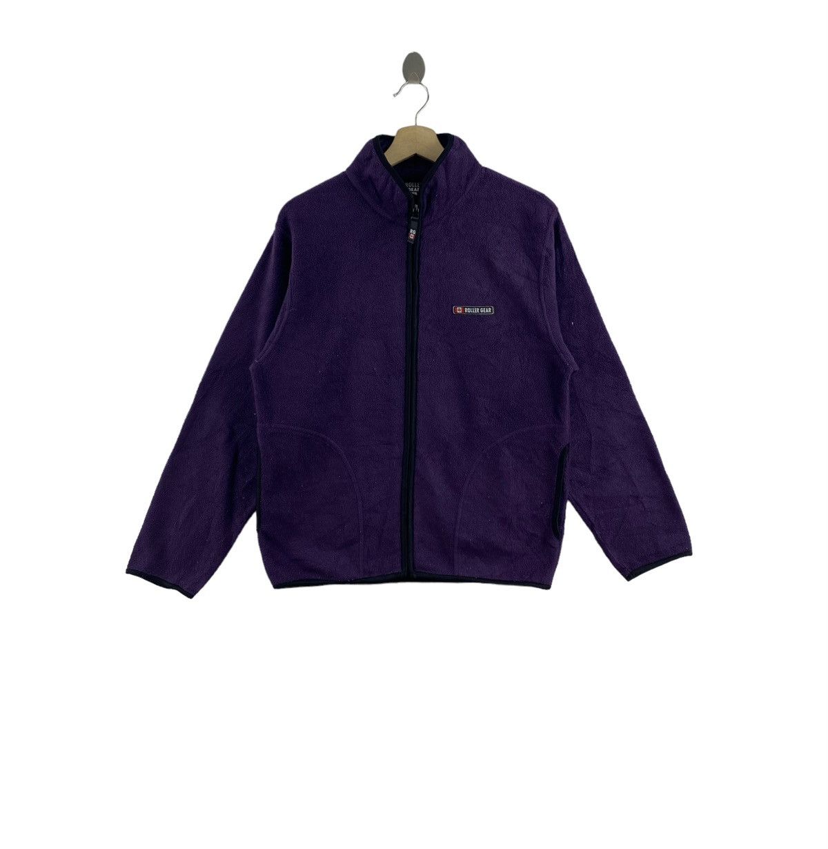 image of Canada Roller Gear Canadian Brand Full Zipper Retro Sherpa Fleece in Purple, Men's (Size Small)