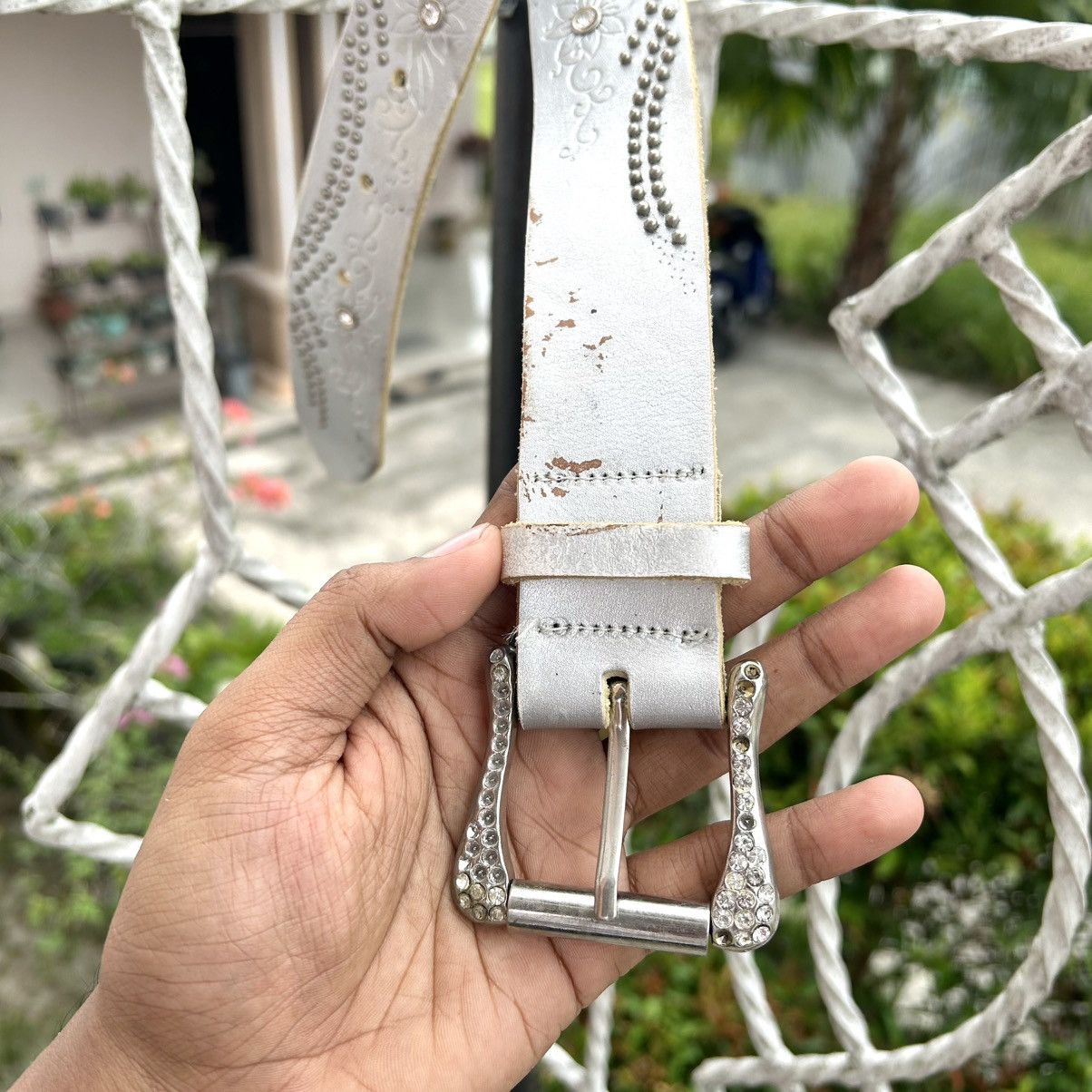 Japanese Brand Vintage y2k Studed Belt Leather Size ONE SIZE - 4 Thumbnail