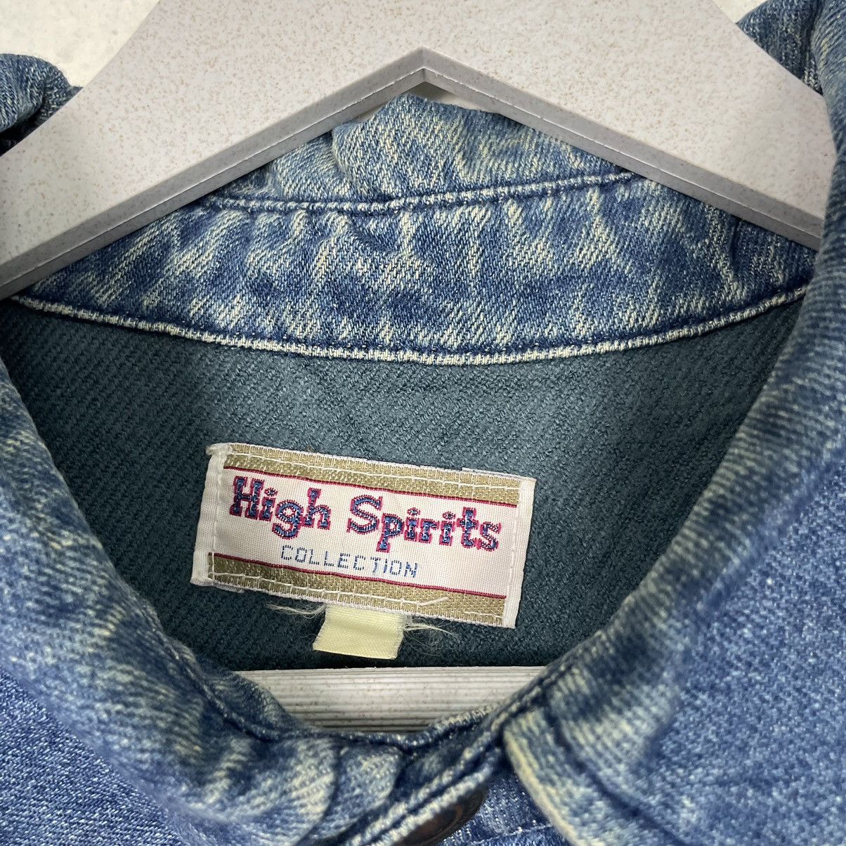 Indigo × Japanese Brand 💥80s HIGH SPIRIT CHORE DENIM HICKORY JACKET Size US L / EU 52-54 / 3 - 10 Thumbnail