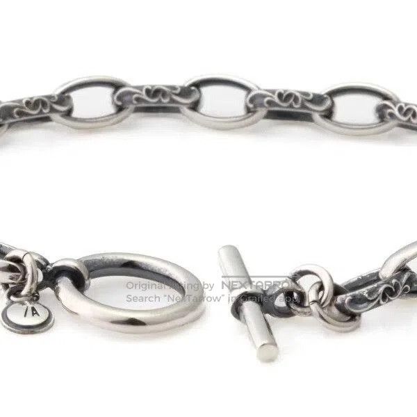 AQUA AQUA SILVER Chain Bracelet with Floral Engraving. Size ONE SIZE - 8 Thumbnail