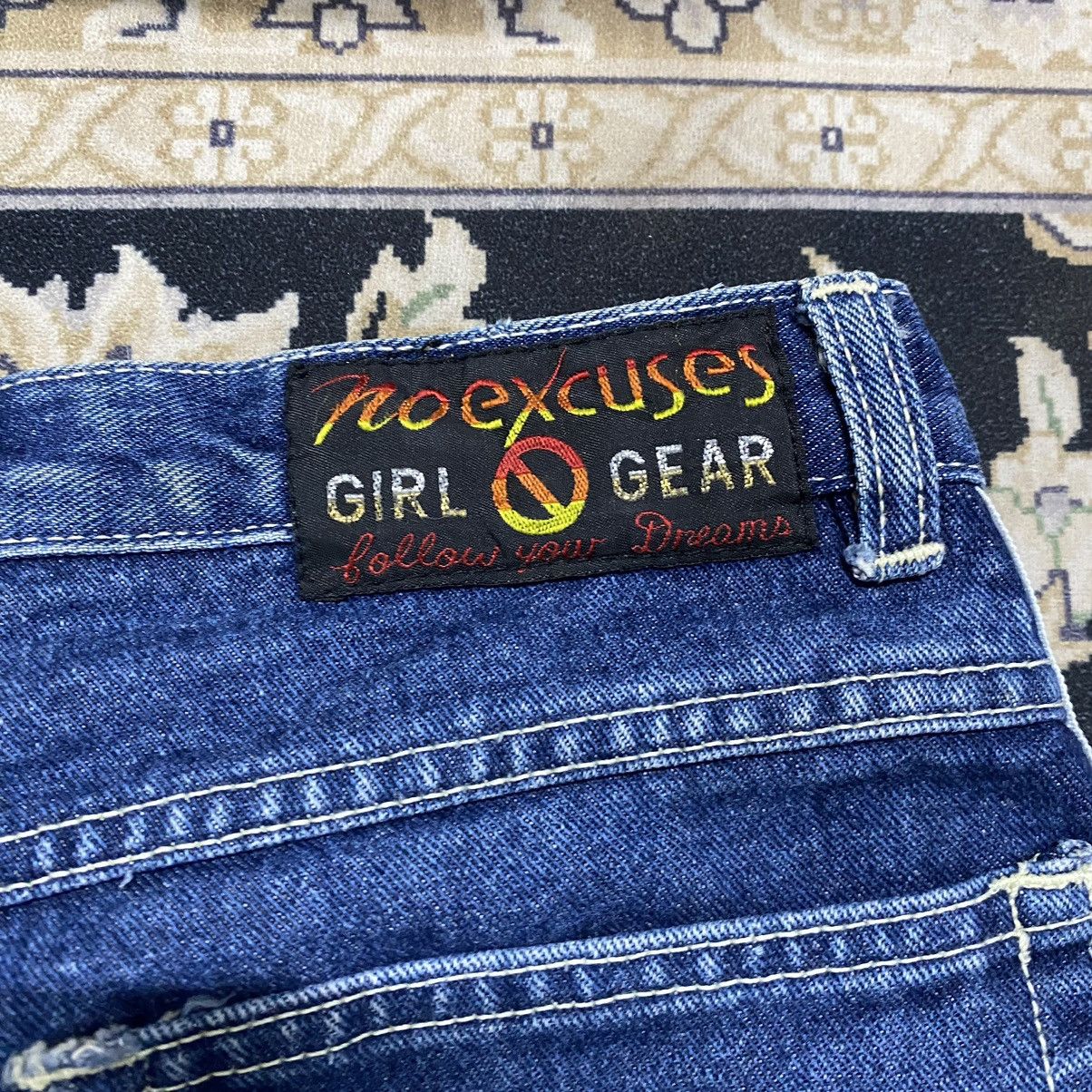 JNCO Vintage 90s No Excuses Flare Leg Denim Jeans Girl Gear Size 29" - 19 Thumbnail