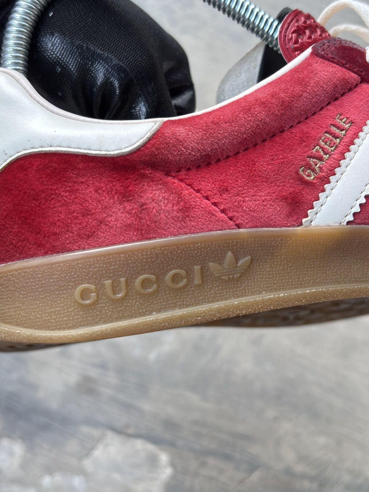 Adidas × Gucci Adidas x Gucci Gazelle ‘Red Softy Velvet’ Size US 7 / EU 40 - 7 Thumbnail