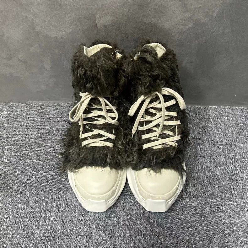 Rick Owens Rick Owens's latest horsehair tank-sole large Converse shoe Size US 9.5 / EU 42-43 - 2 Thumbnail