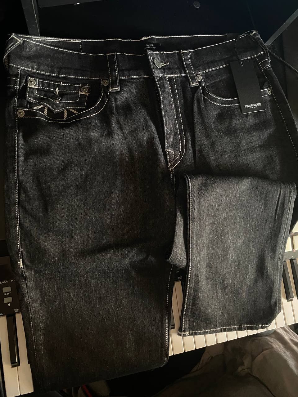 True Religion True Religion Ricky SN Rope Logo Flag Jeans Size US 33 - 4 Thumbnail