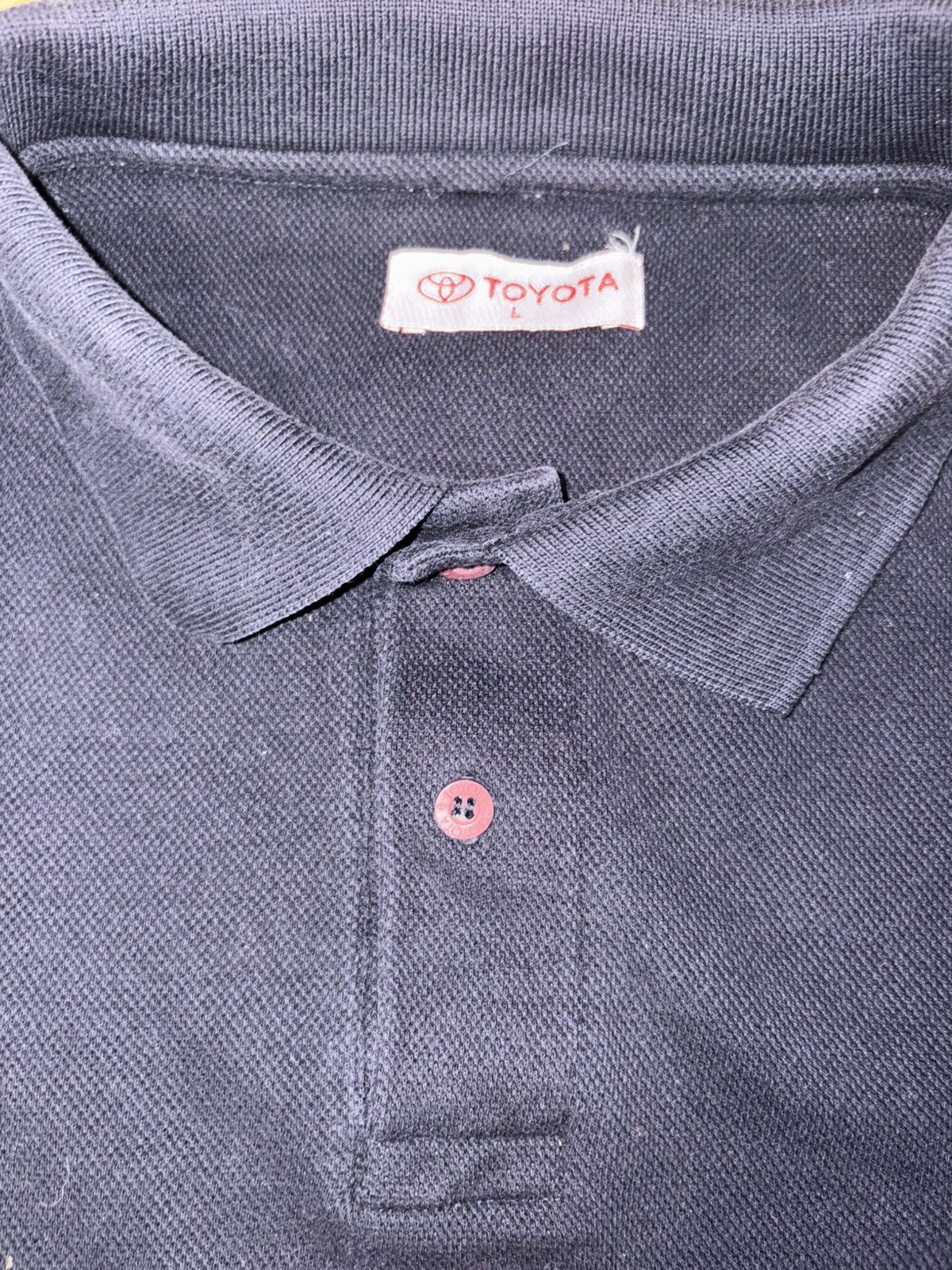 Japanese Brand VTG TOYOTA Corporate Polo Navy Blue - Size L (Fits XL/XXL) Size US L / EU 52-54 / 3 - 6 Thumbnail