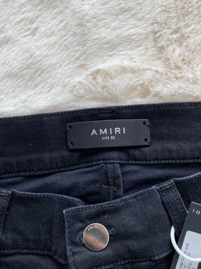 Amiri Amiri Washed Black Camo Flower Leather and Trash Patchwork Size US 30 / EU 46 - 2 Thumbnail