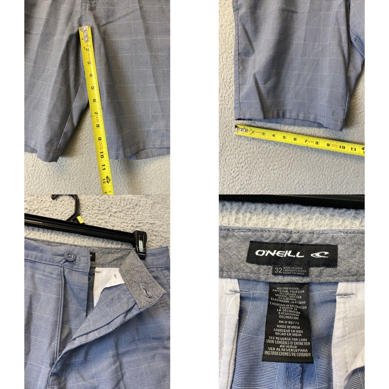 O'Neill O'Neill Golf Shorts Mens 32 Blue Striped Chino Lightweight Casual Athletics Size US 32 / EU 48 - 8 Thumbnail