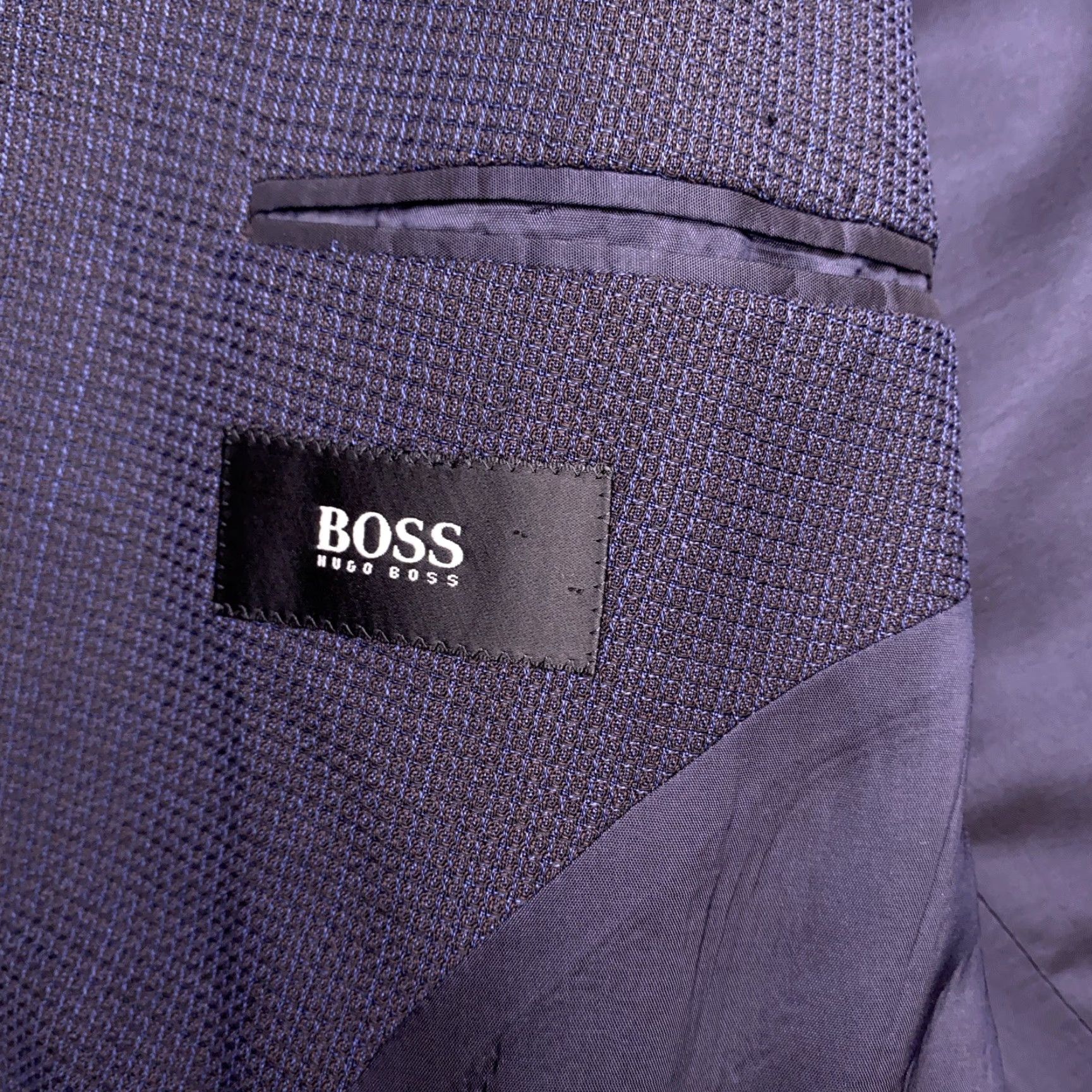 Hugo Boss VINTAGE Hugo Boss Blazer 40R Single-Breasted 3-Button Blue Wool Jacket Men Mens Regular Suit Coat Size 40R - 5 Thumbnail