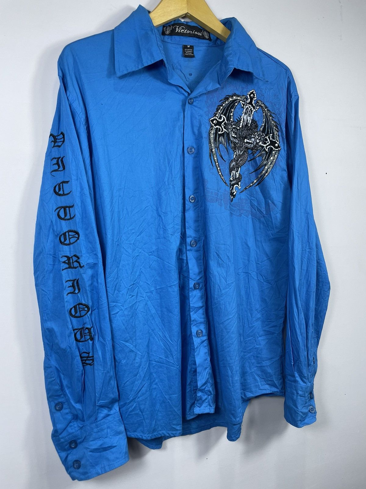 14th Addiction VIETORIUS CROSS DRAGON SHIRT BUTTON UP ifsix style Size US M / EU 48-50 / 2 - 3 Thumbnail