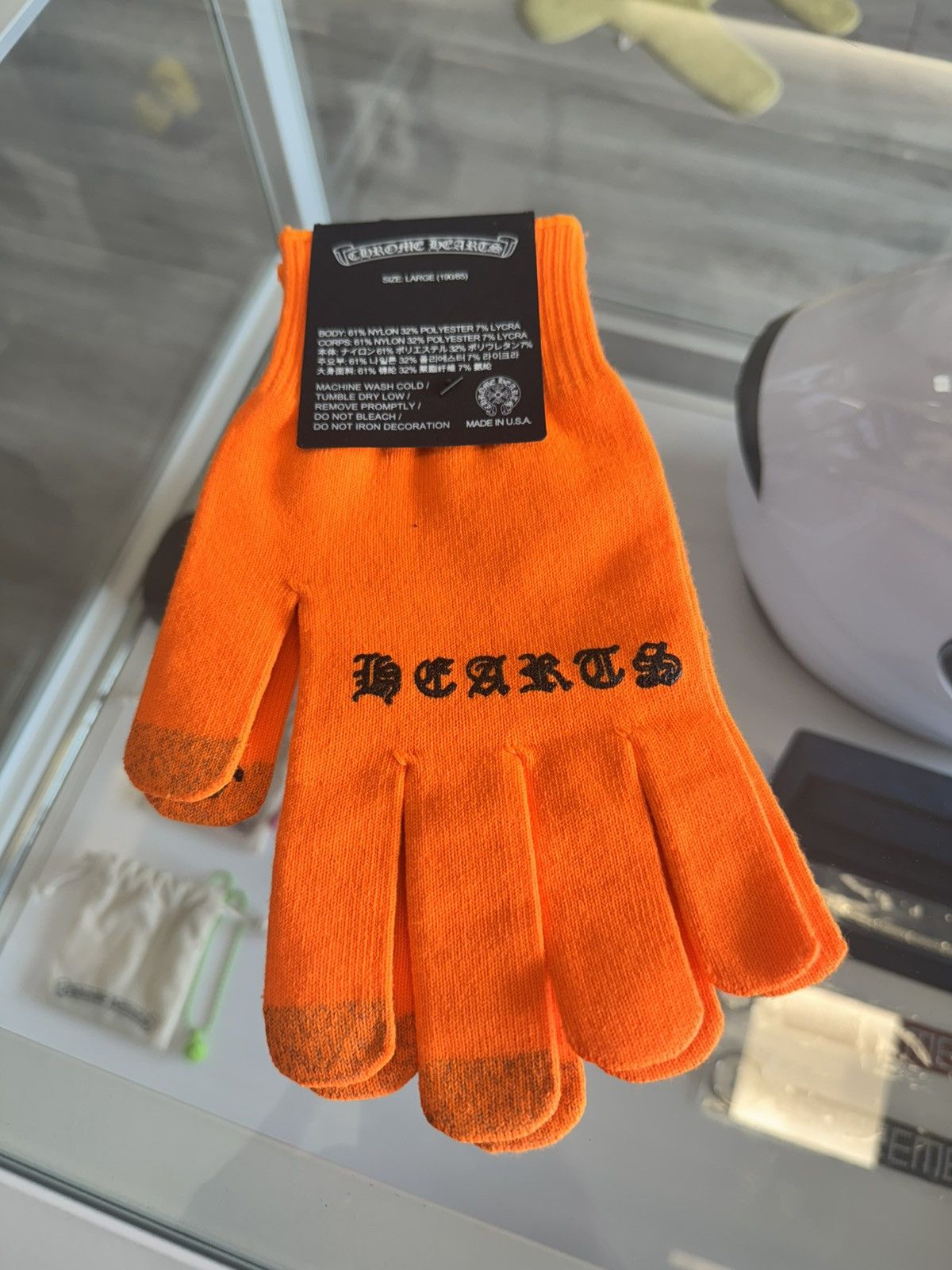 Chrome Hearts Chrome Hearts Orange Checkmate Work Gloves Size ONE SIZE - 3 Thumbnail