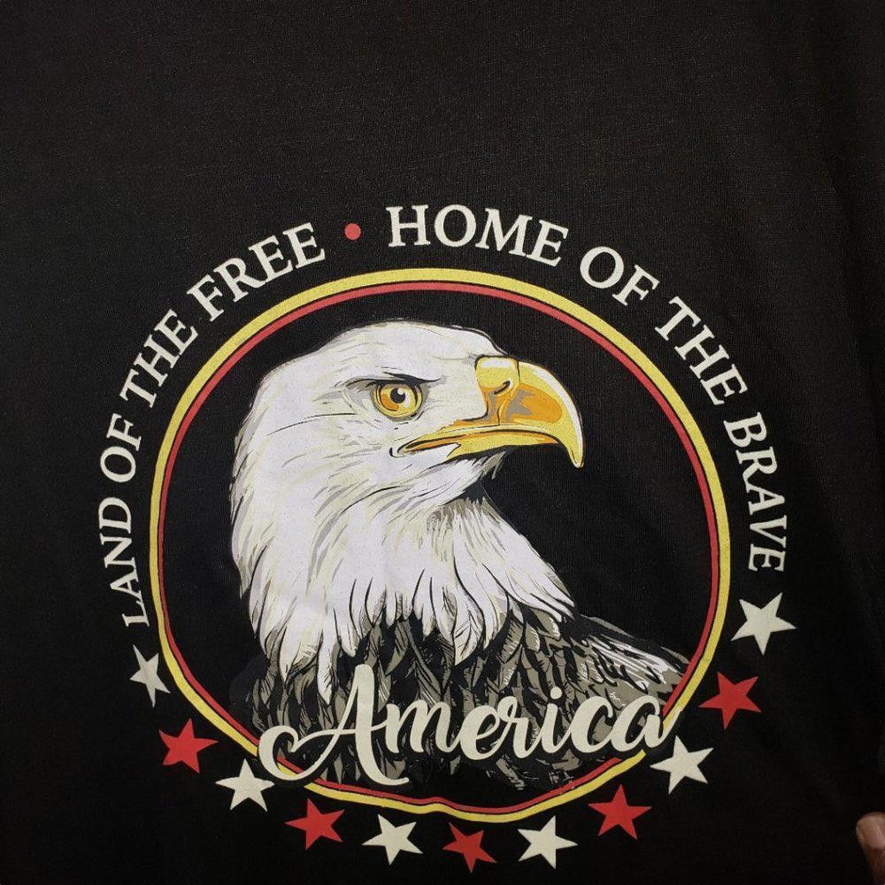 Designer CT410 Ladies NWOT "Land of the Free" Black T-shirt L Size L / US 10 / IT 46 - 3 Thumbnail