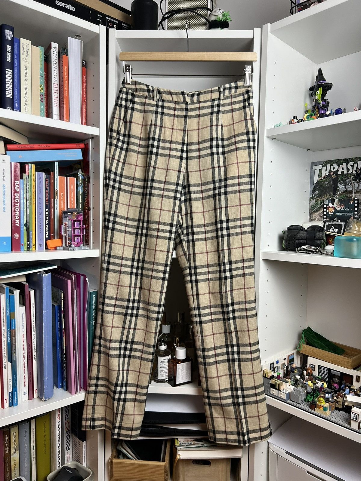 Vintage y2k Burberry nova check wool pants XS old money 90s