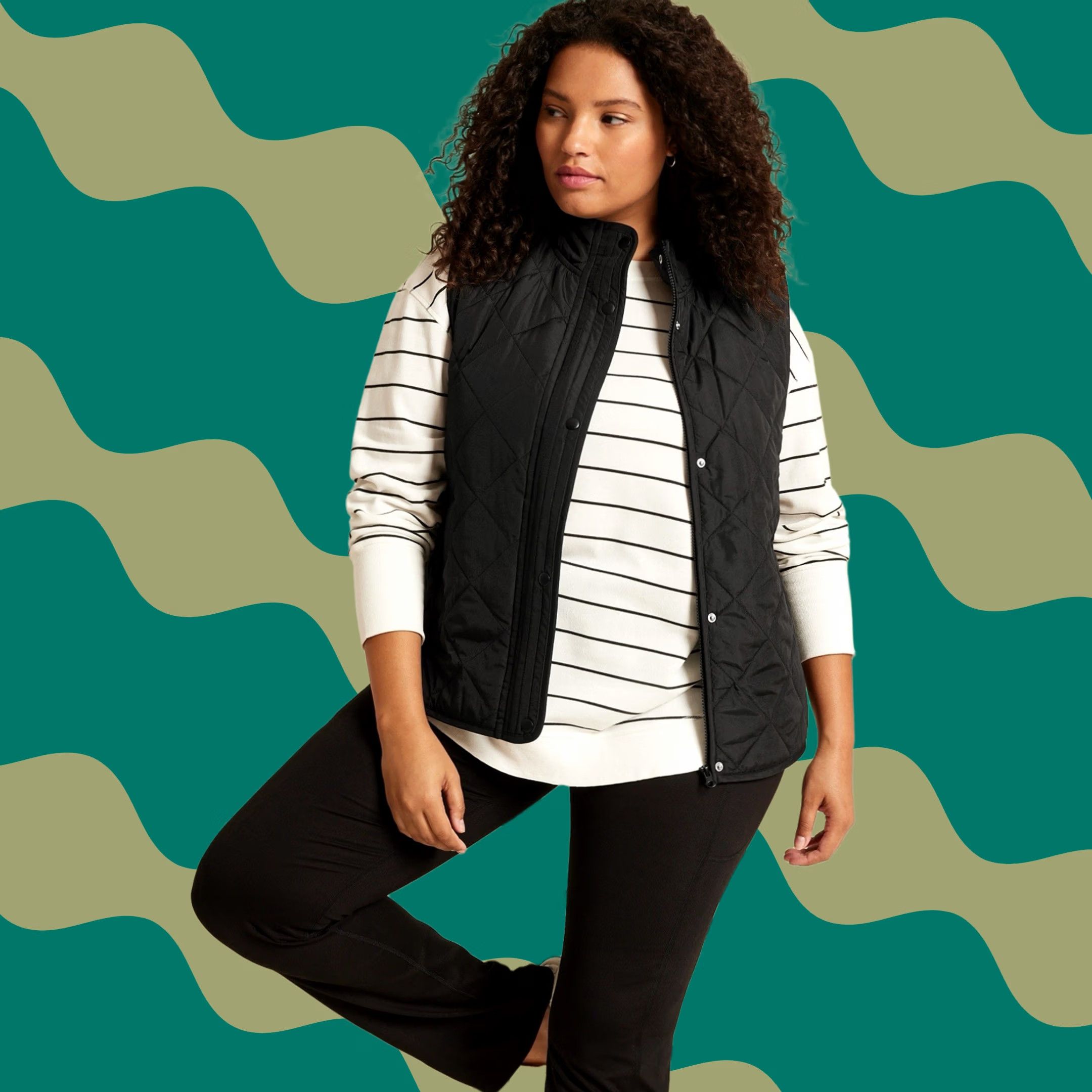 Vintage Maurices Women Black Featherweight Snap Down Zip Sleeveless Quilted Vest 1X XL Size XL / US 12-14 / IT 48-50 - 1 Thumbnail
