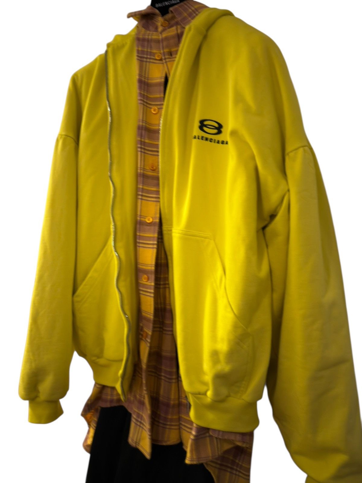 Balenciaga *RARE* BALENCIAGA DEMNA UNITY LAYERED HOODIE YELLOW Size US M / EU 48-50 / 2 - 3 Thumbnail